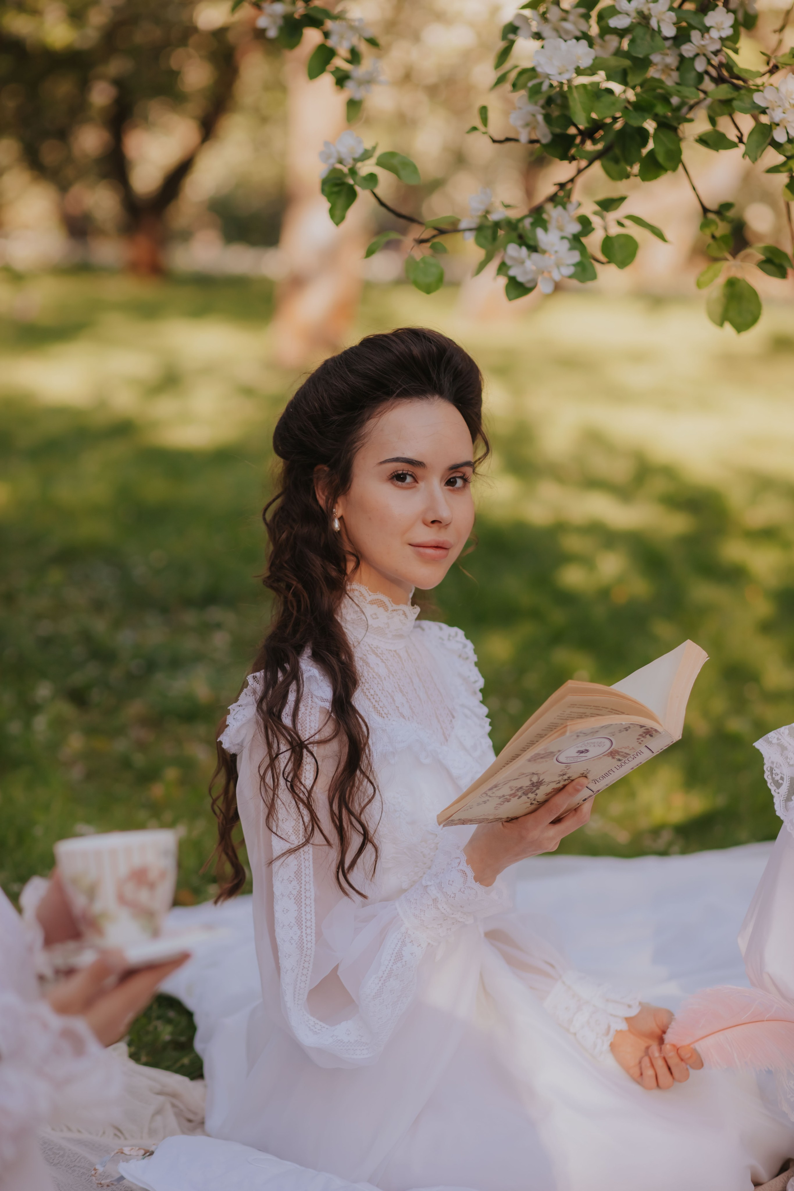 Яблоневый сад. Художественная винтажная фотография