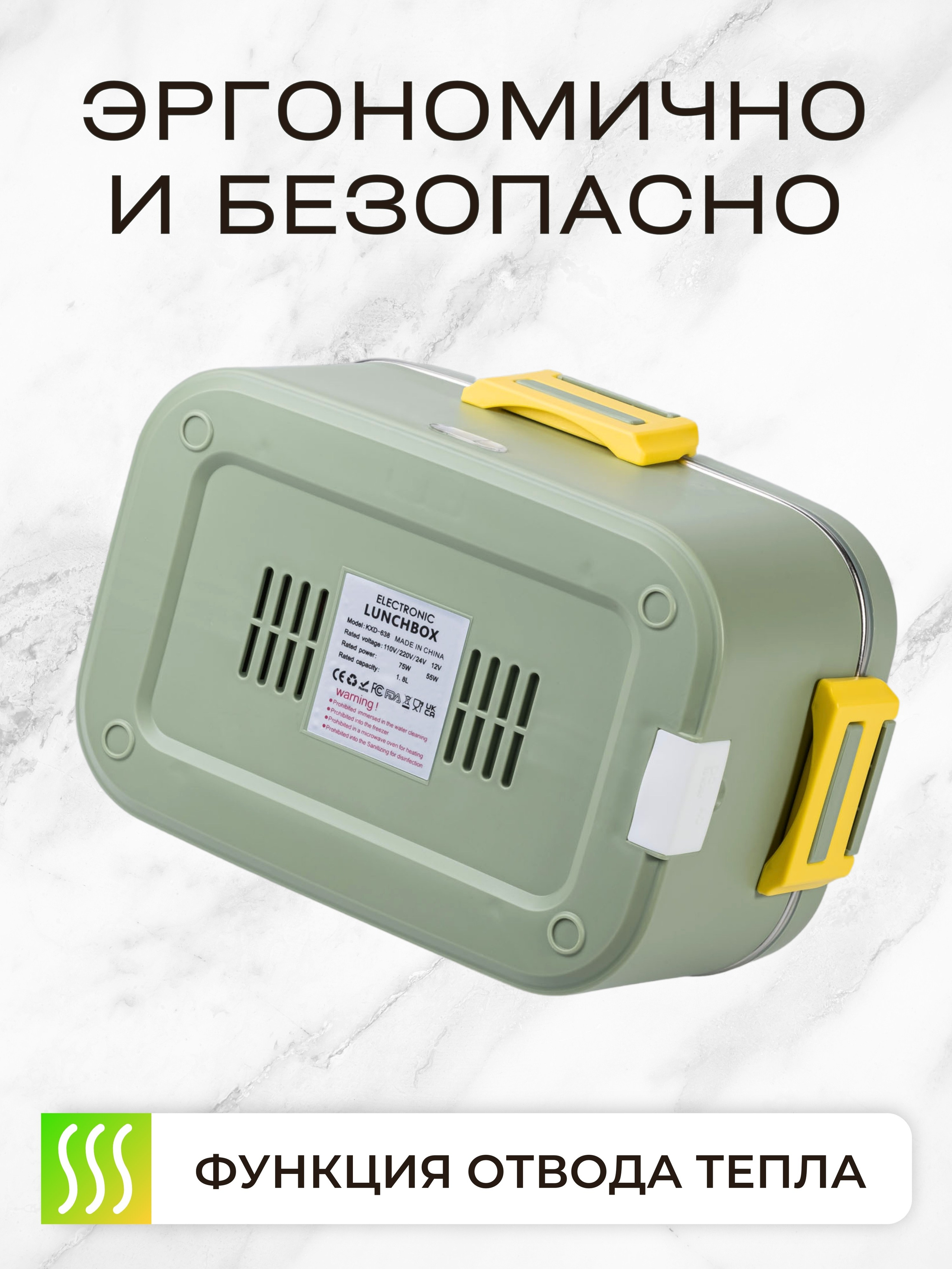 Инфографика для маркетплейсов: ланчбокс с подогревом. Маркетолог в Москве, специалист по коммуникациям и рекламе Аня Смоляга