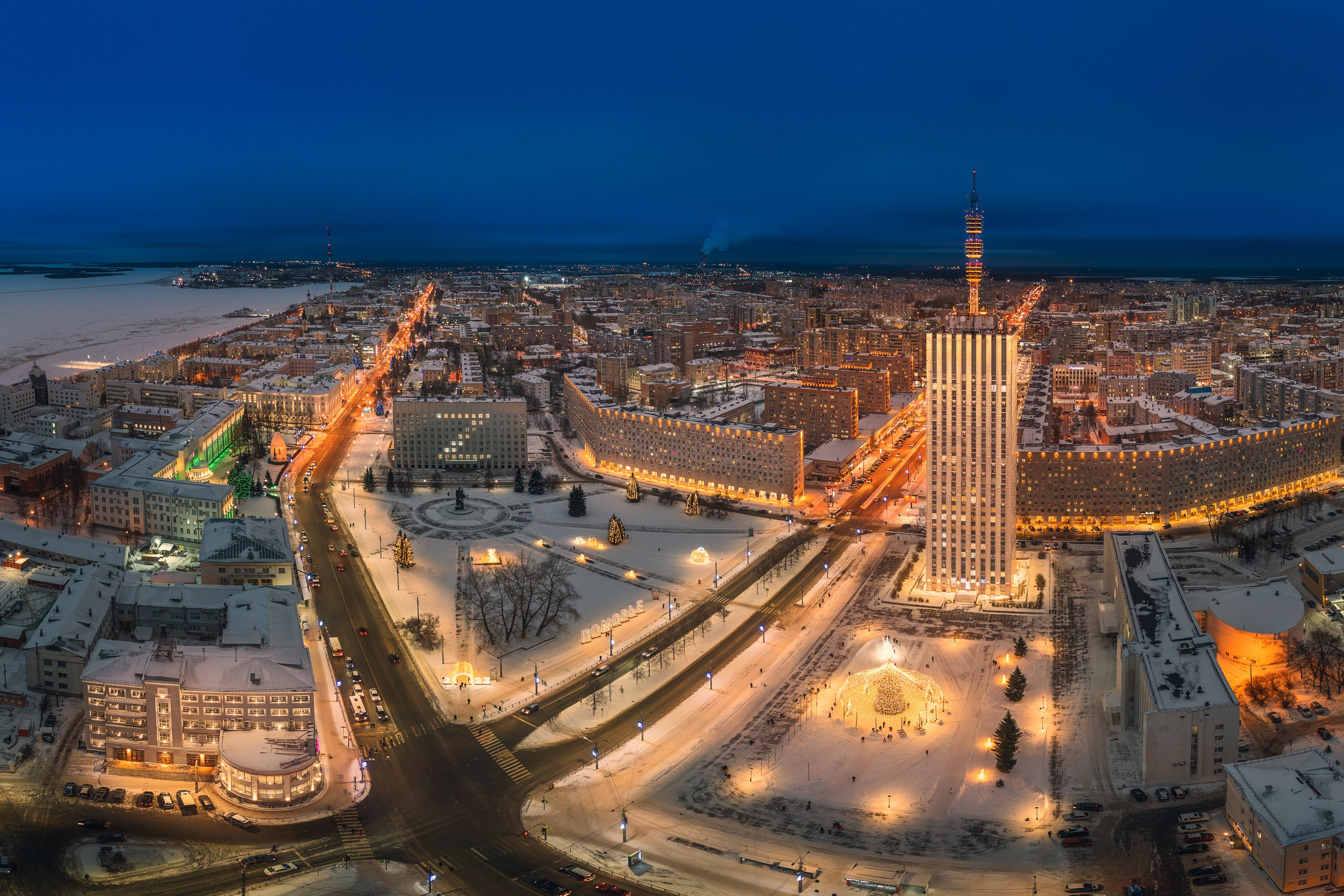 Город. Аэросъемка в Архангельске, Александр Ермолин