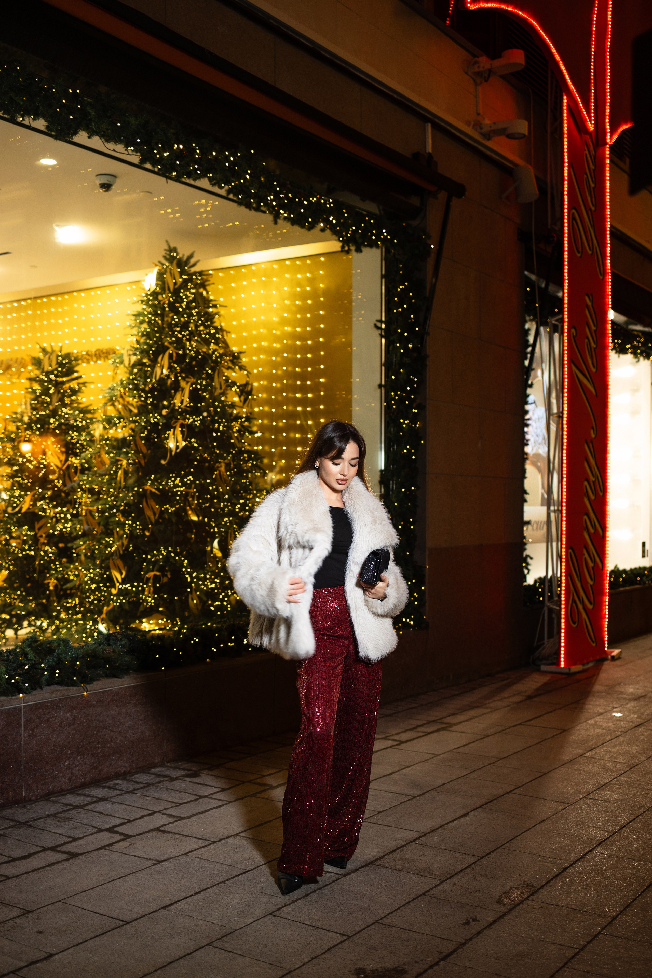 Анечка, ночная съемка в городе. Семейный фотограф в Москве Марина Петра