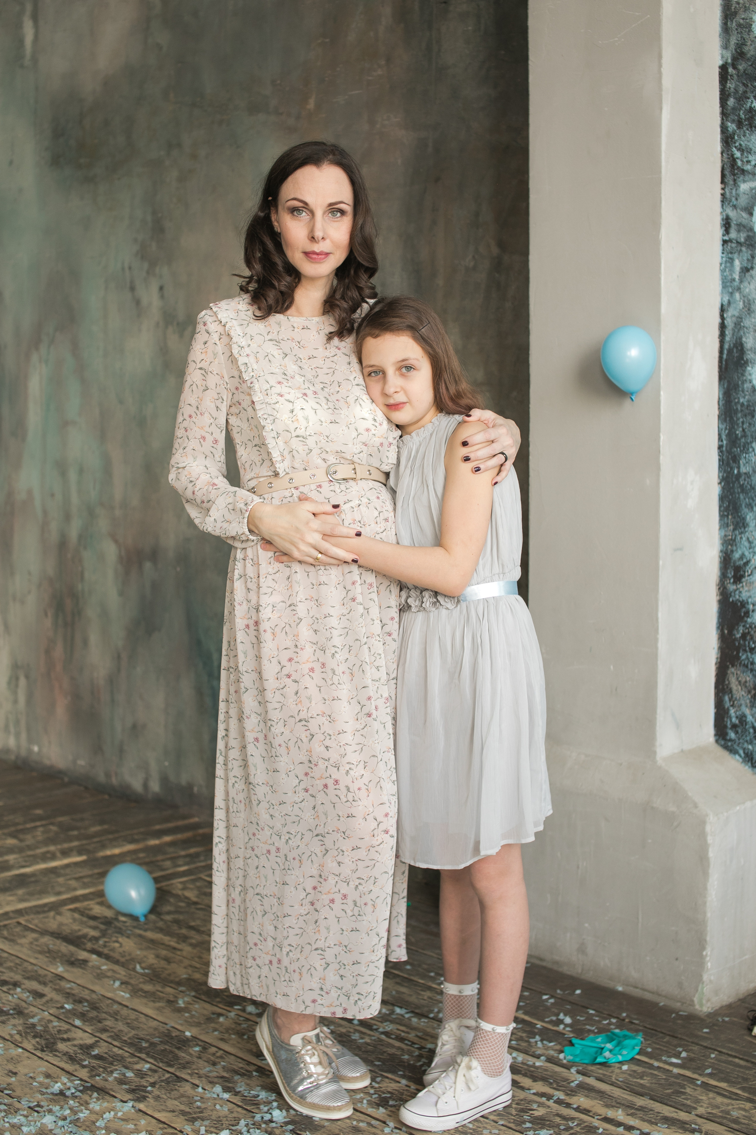 съемка мама и дочь в студии