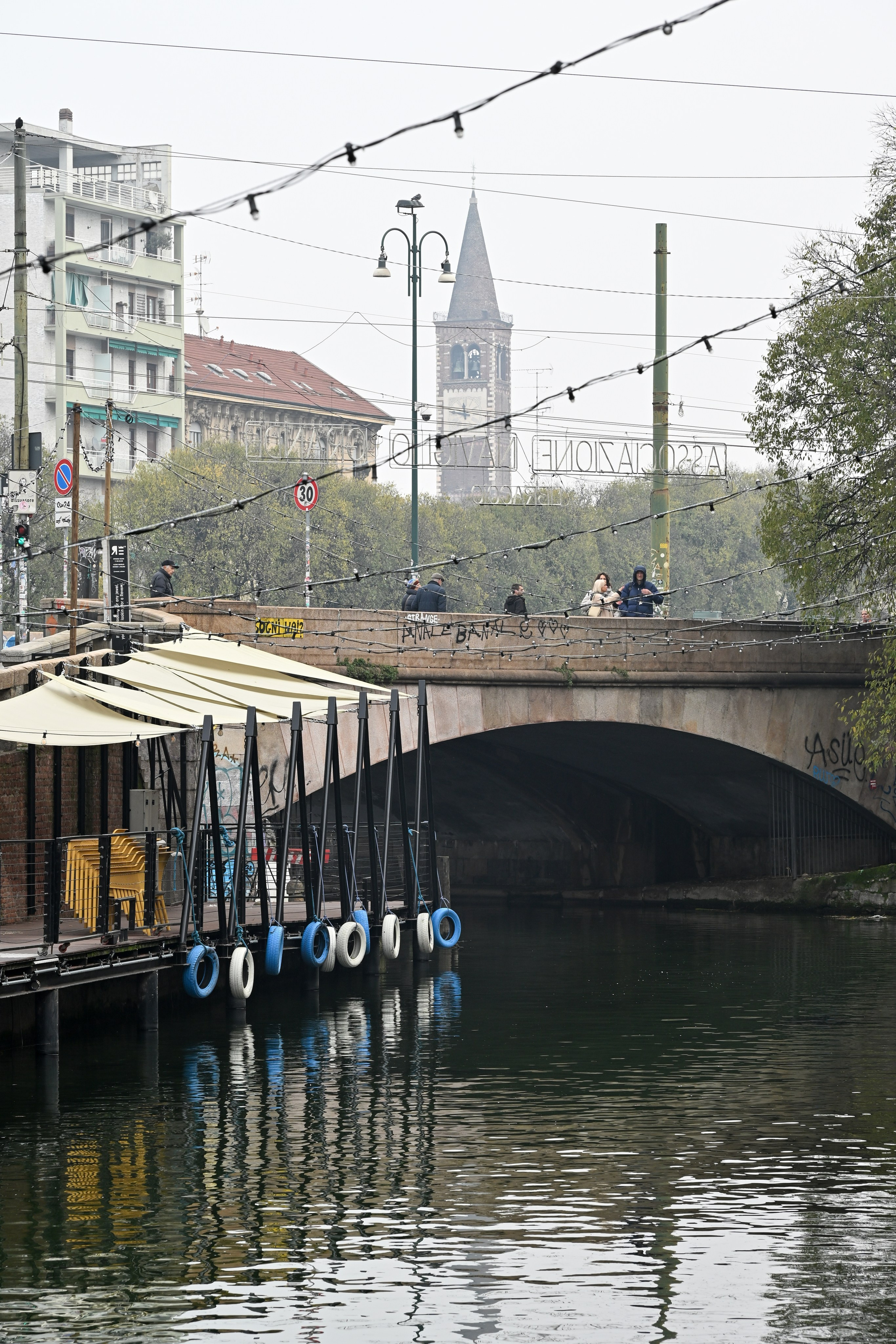 Milano: Navigli, City, Trams. Фотограф Минск