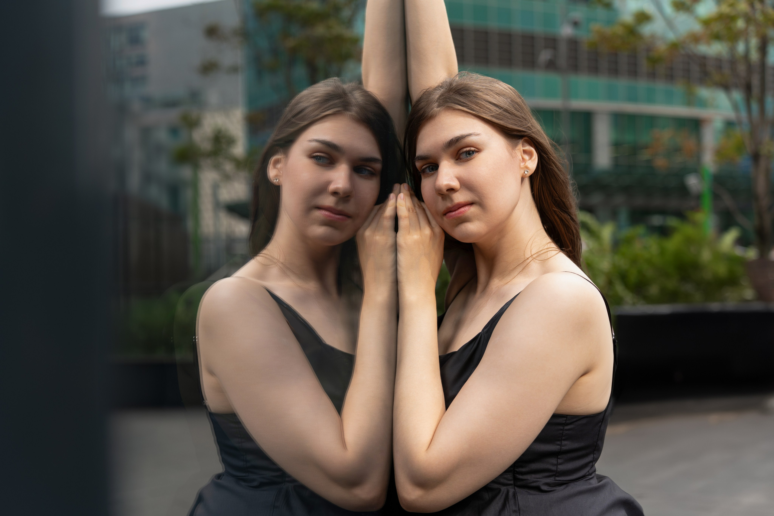 Стрит фотосессия для Эльвиры в Москва-Сити