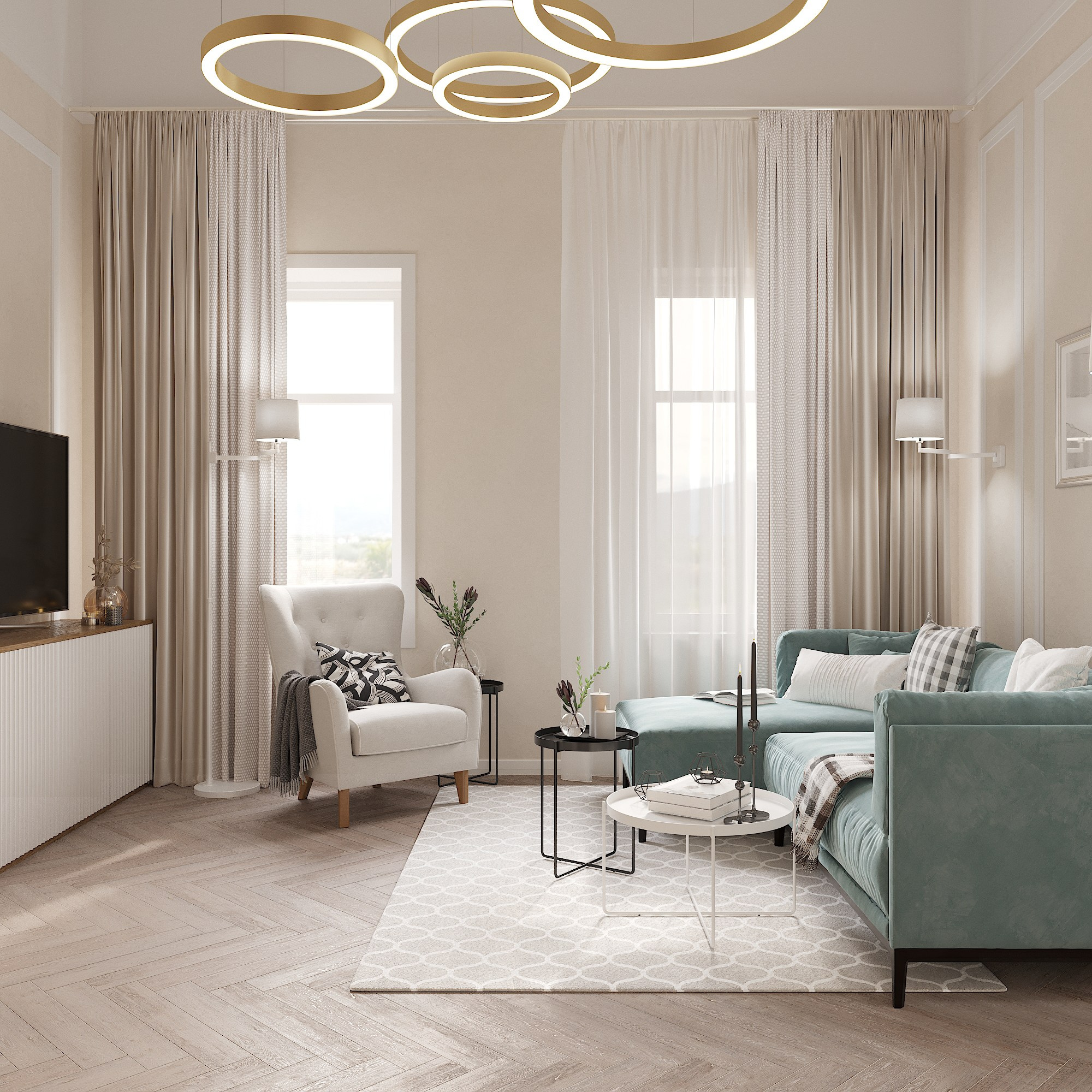 Пентхаус в городе Королев. Архитектура. Интерьер. Корниенко Маргарита