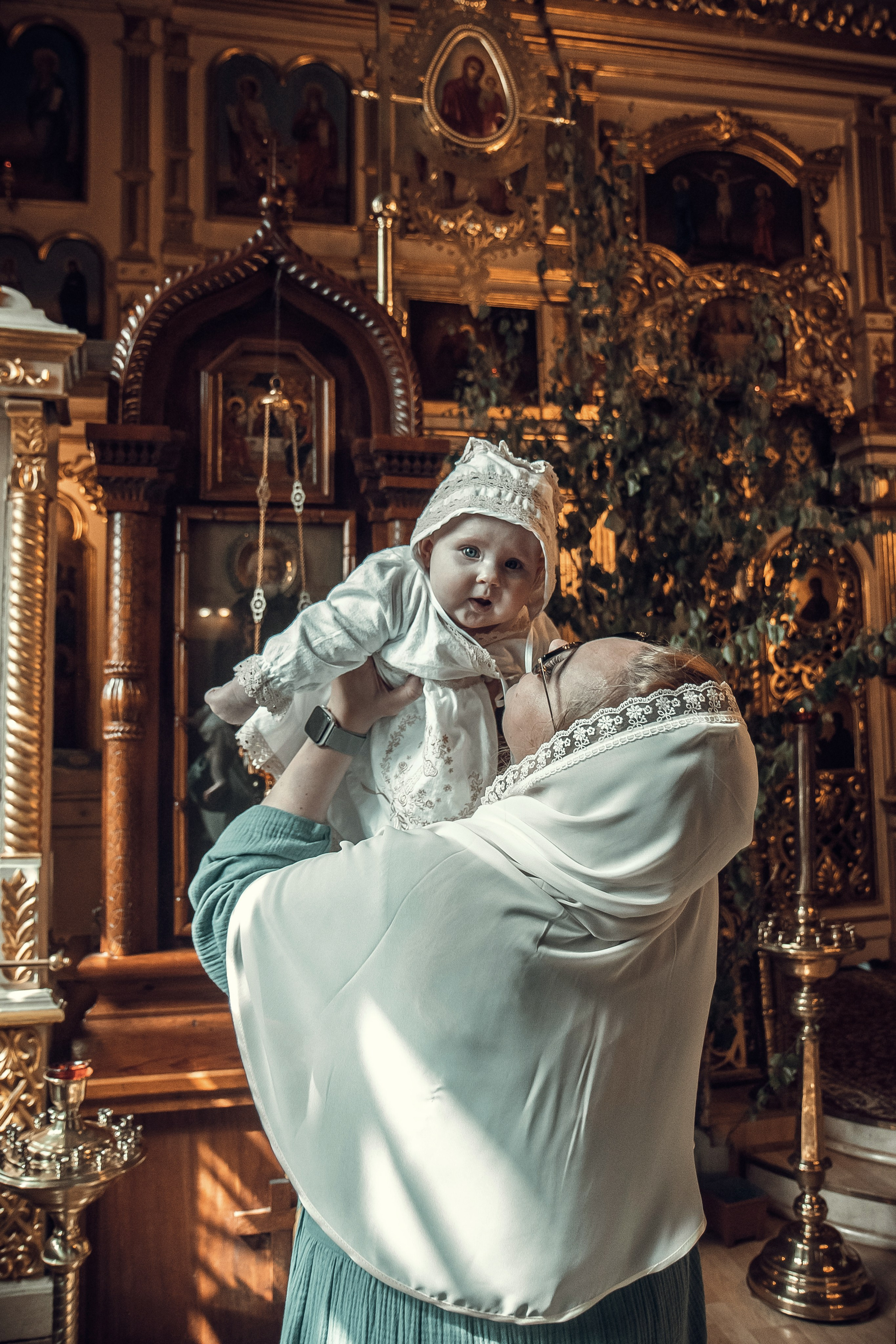 Таинство Крещения Алёны в Церкви Сретения Господня. Детский и семейный фотограф в Пушкино, Мытищи, Москва Сергеева Светлана