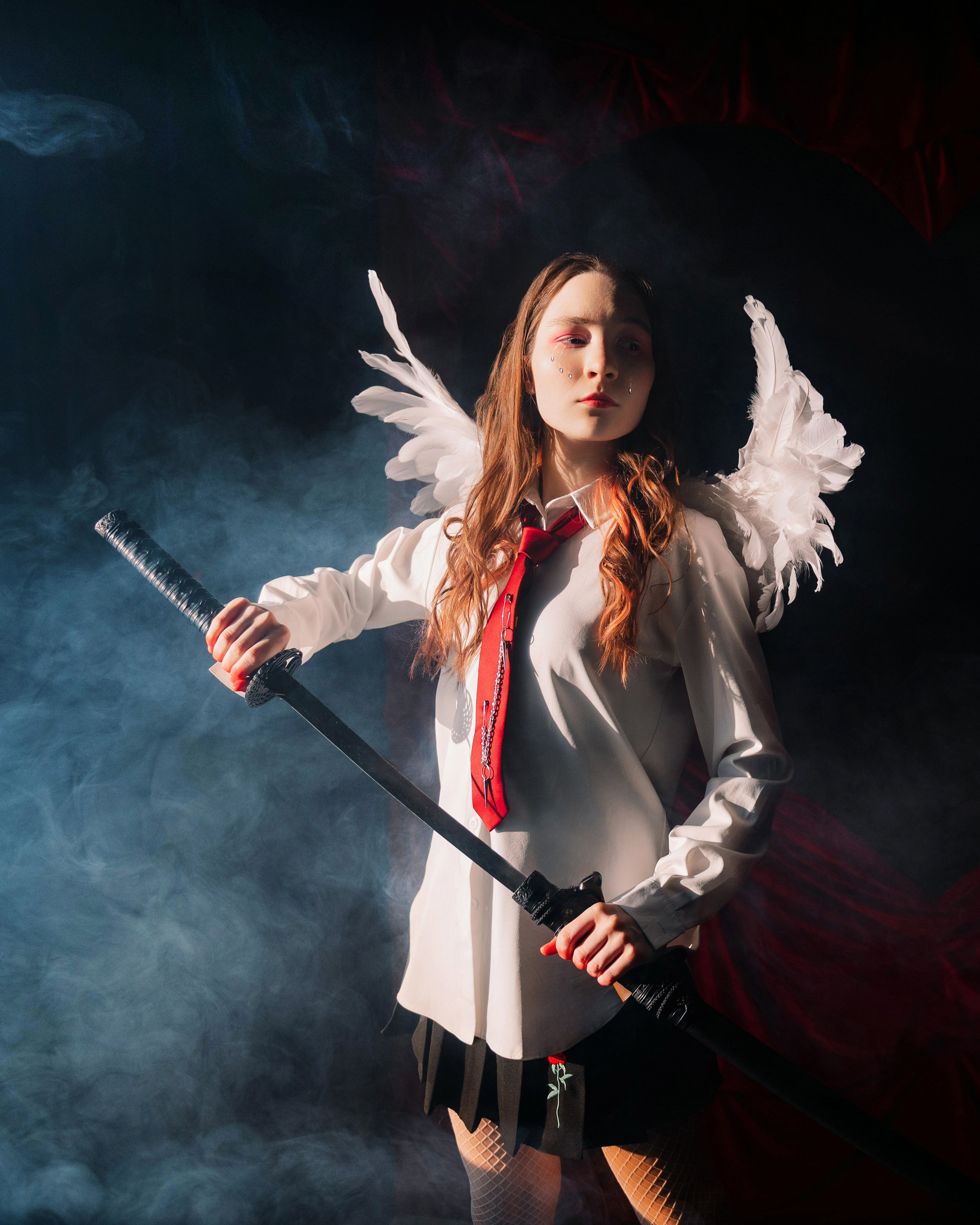 Фотосессия ангел с крыльями в фотостудии LEPOTA в г. Кемерово