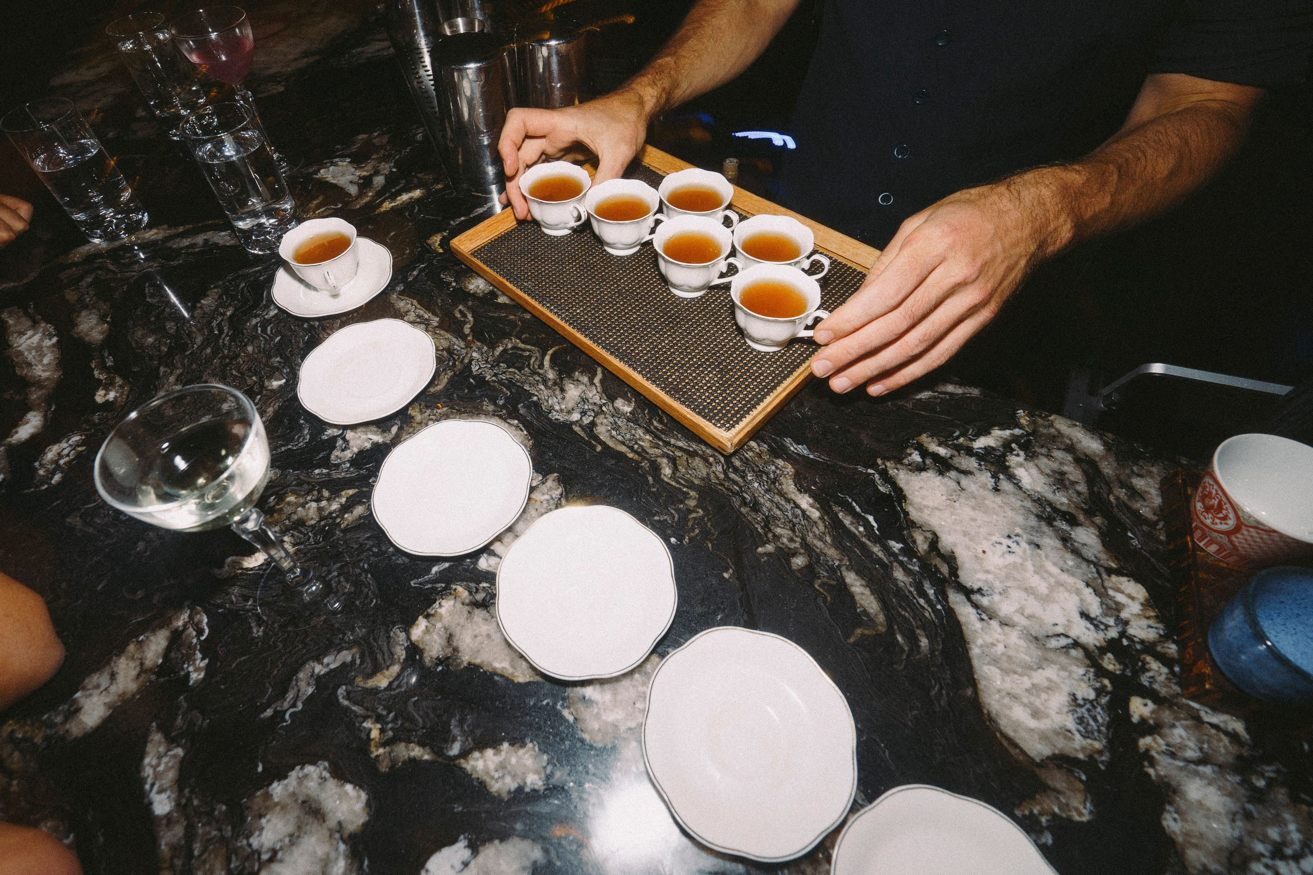 Birthday party at a restaurant. New York photographer RINAT SHAHMETOV in New York city