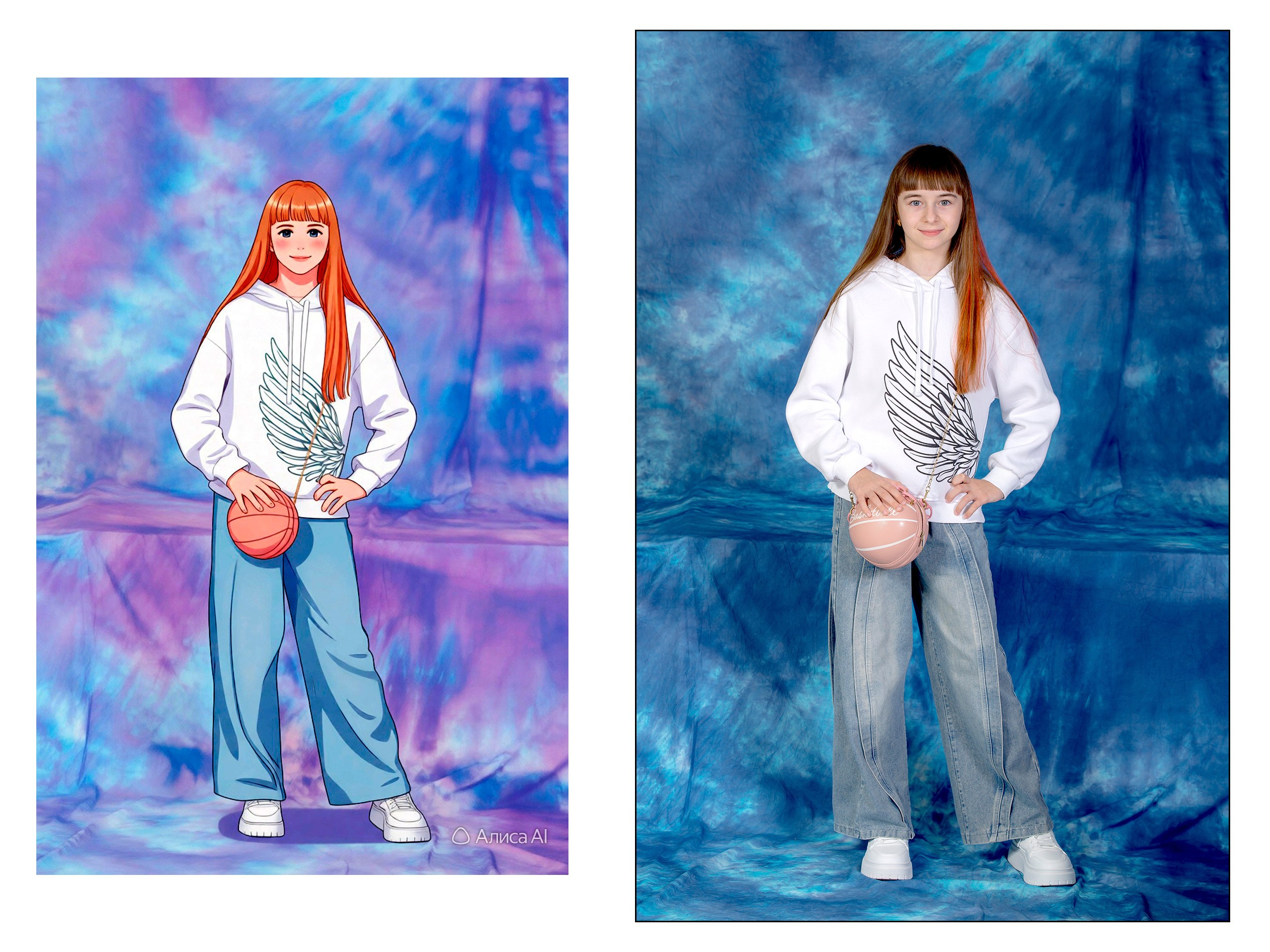 4А в СТУДИИ + АНИМЕ от ИИ Алиса. Семейный фотограф в Новороссийске Игорь Белослюдцев