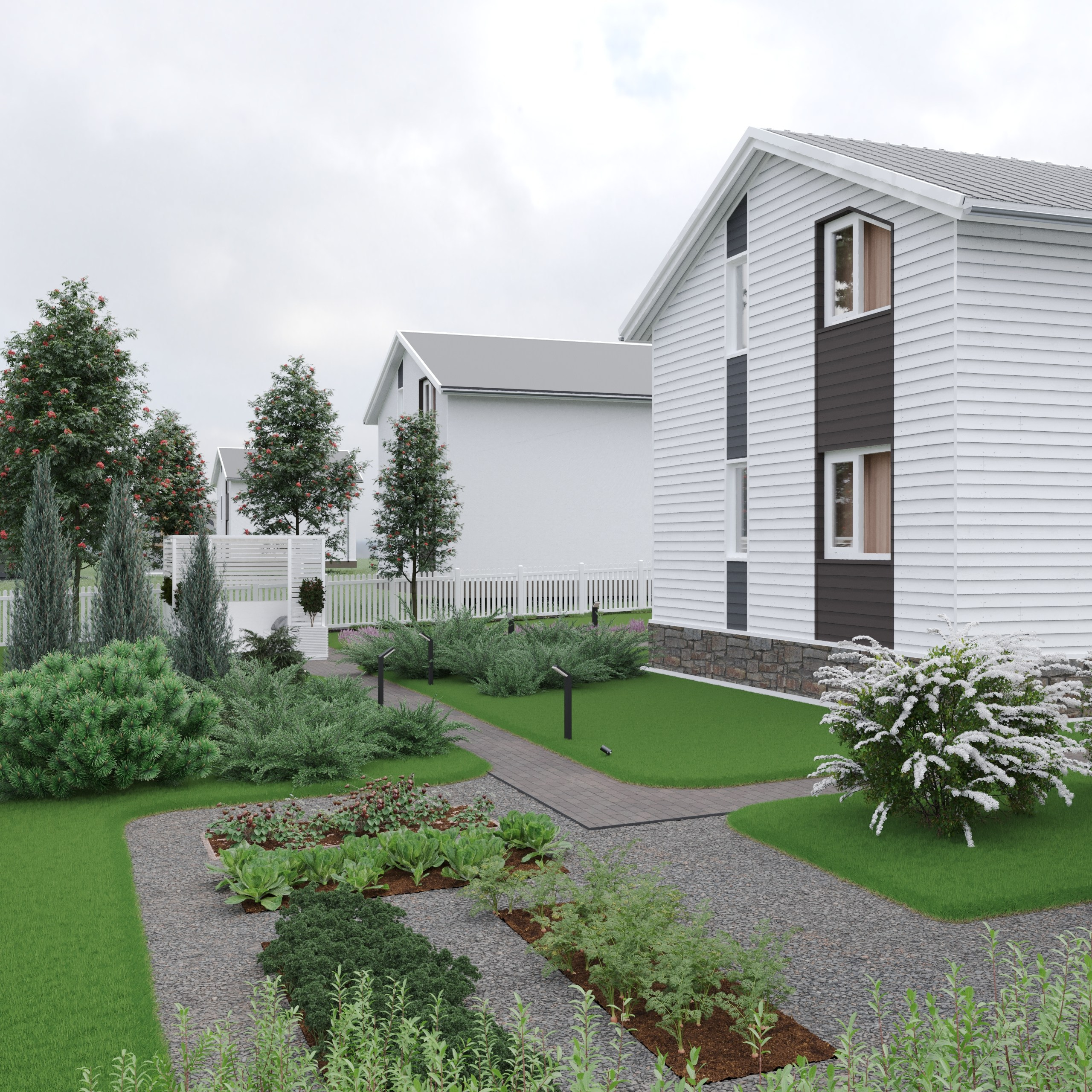 Благоустройство малого сада. L.I. Design Studio