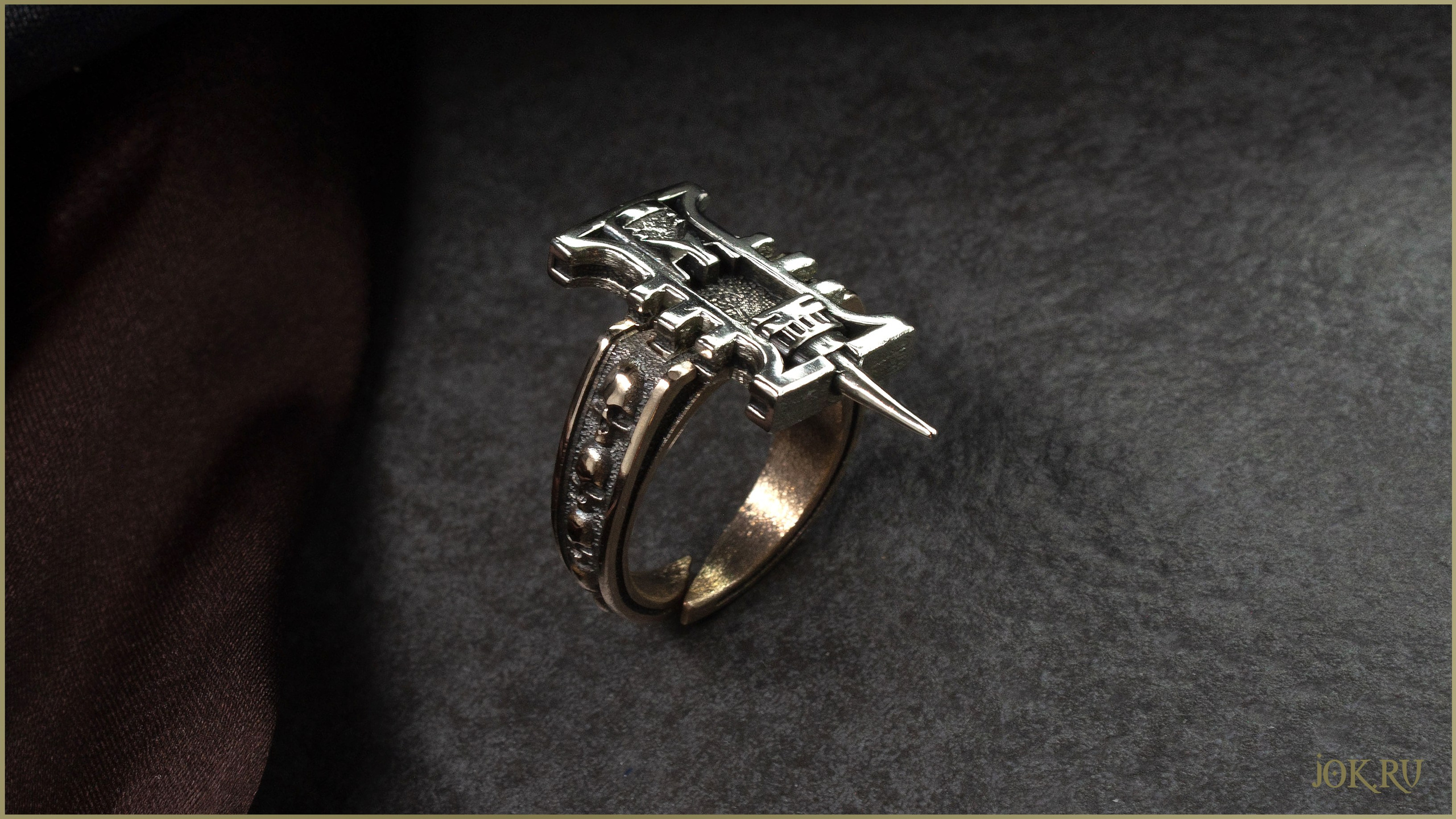 Кольцо Warhammer 40k Империум Вольные торговцы. Изготовление колец на заказ из игры, фильма, книги в Мастерской Joker-studio