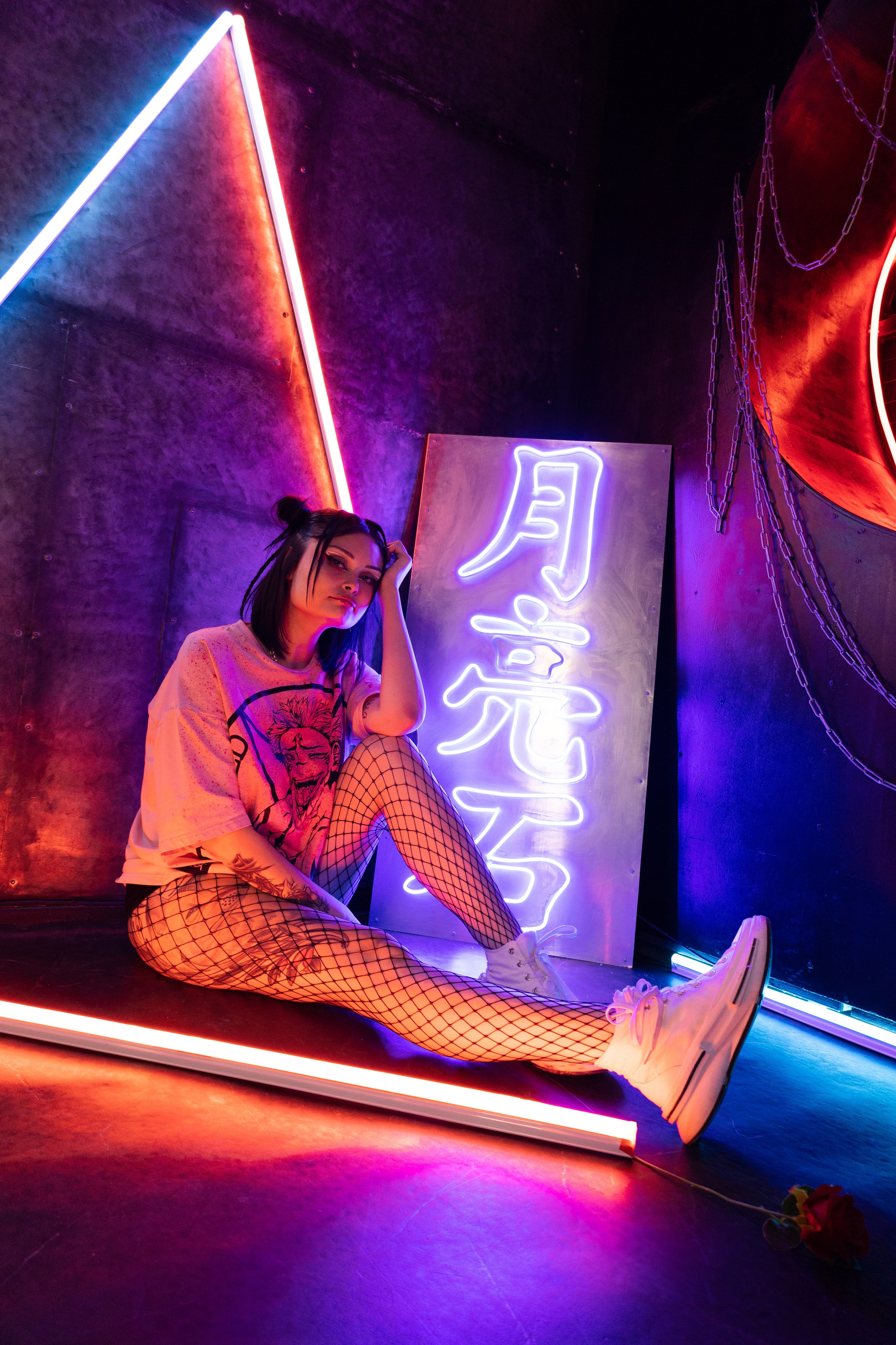 Для Насти | неон 💖. Портретный фотограф в Новосибирске