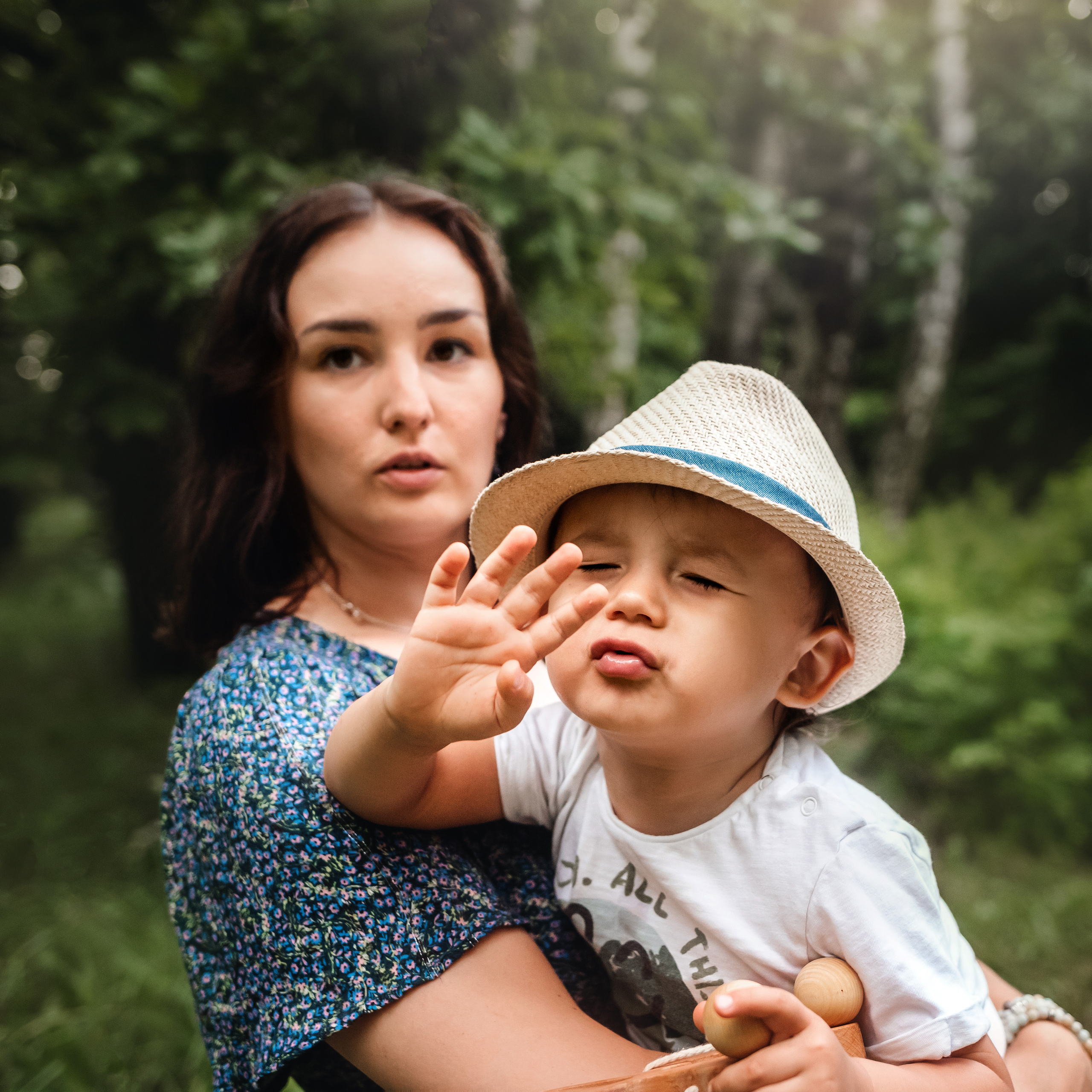 Перся и его семья в Ботаническом лесу