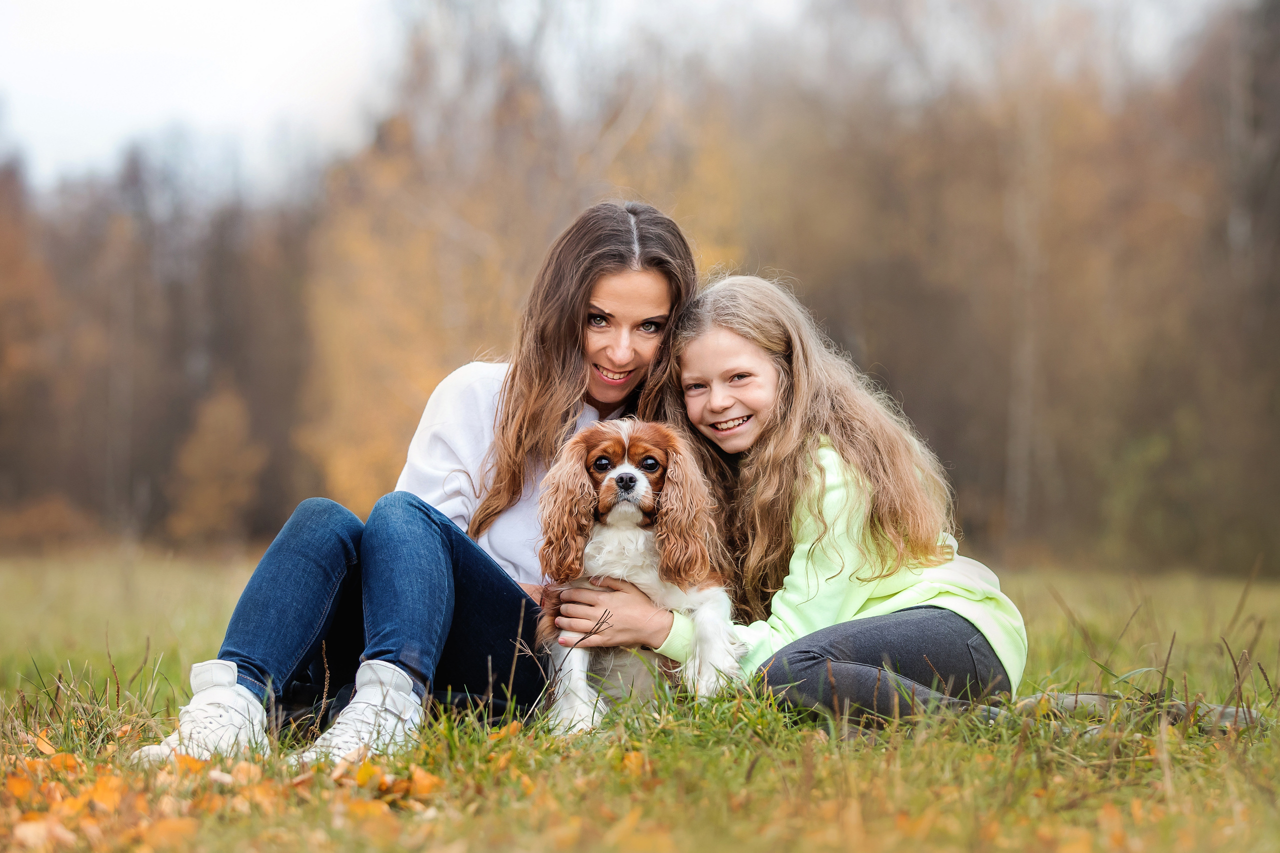 Фотосессия с ребенком и собакой