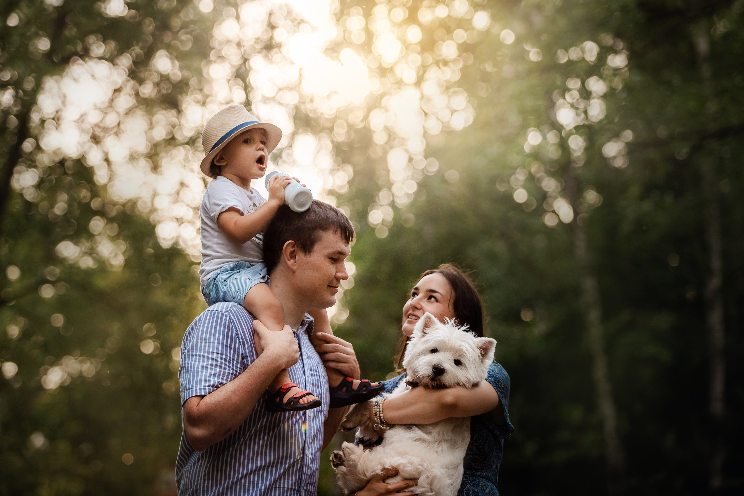 Перся и его семья в Ботаническом лесу