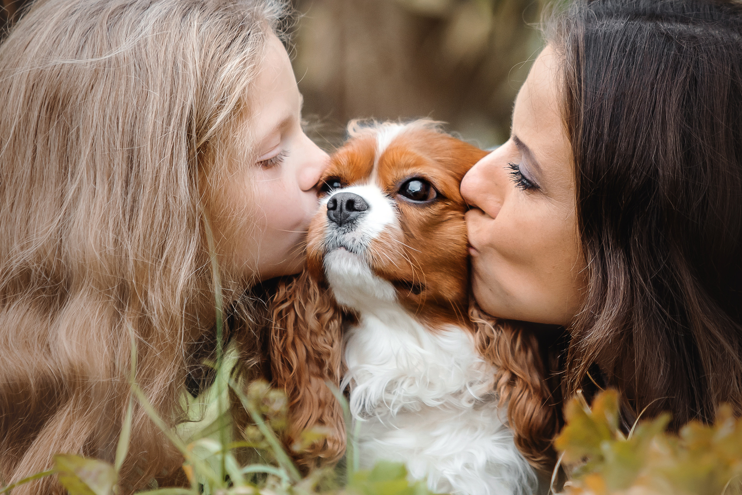 Фотосессия с ребенком и собакой
