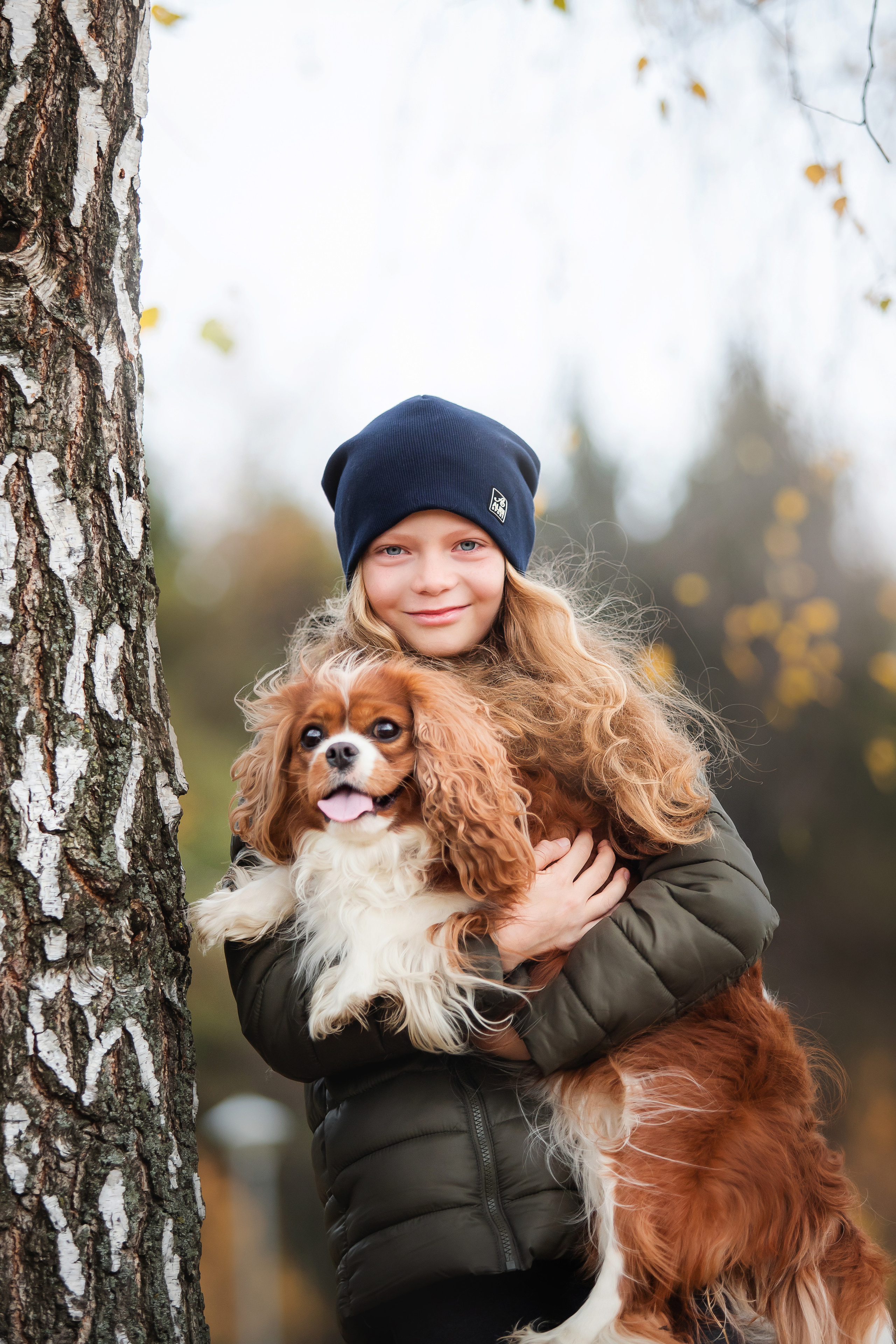 Фотосессия с ребенком и собакой