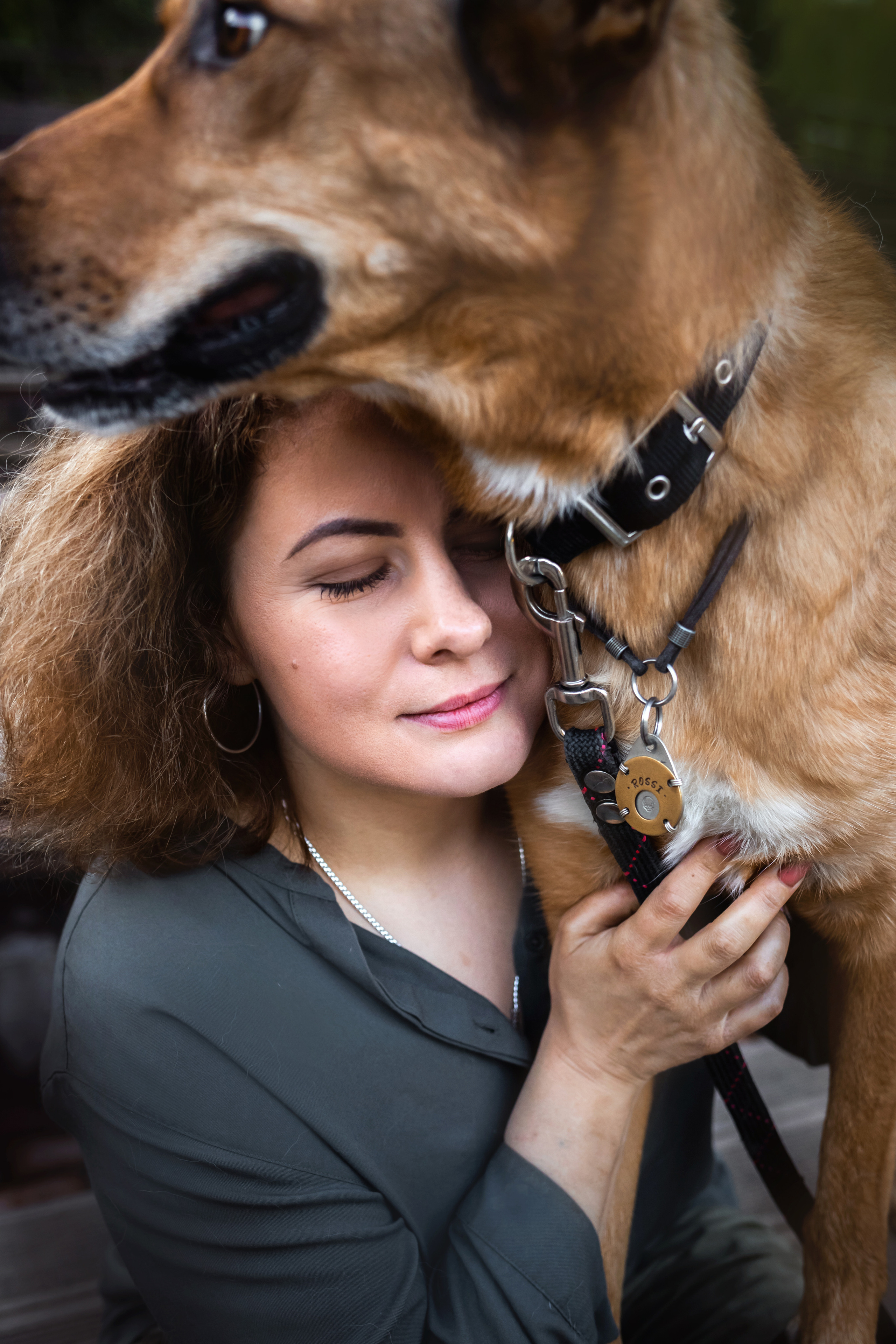Фотосессия на рассвете собаки Росси, Саввы и их семьи