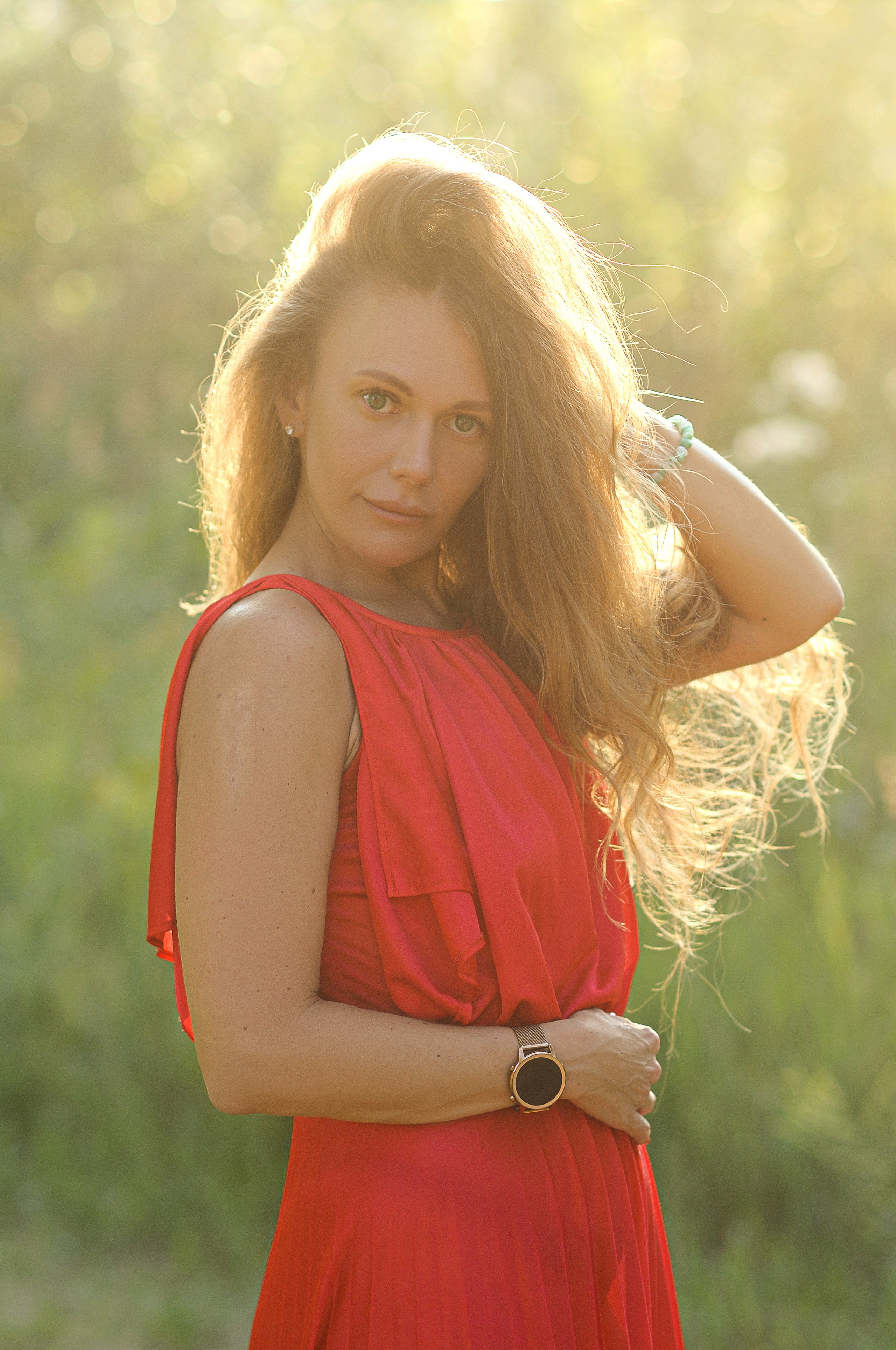 Портретная фотосессия на природе на закате