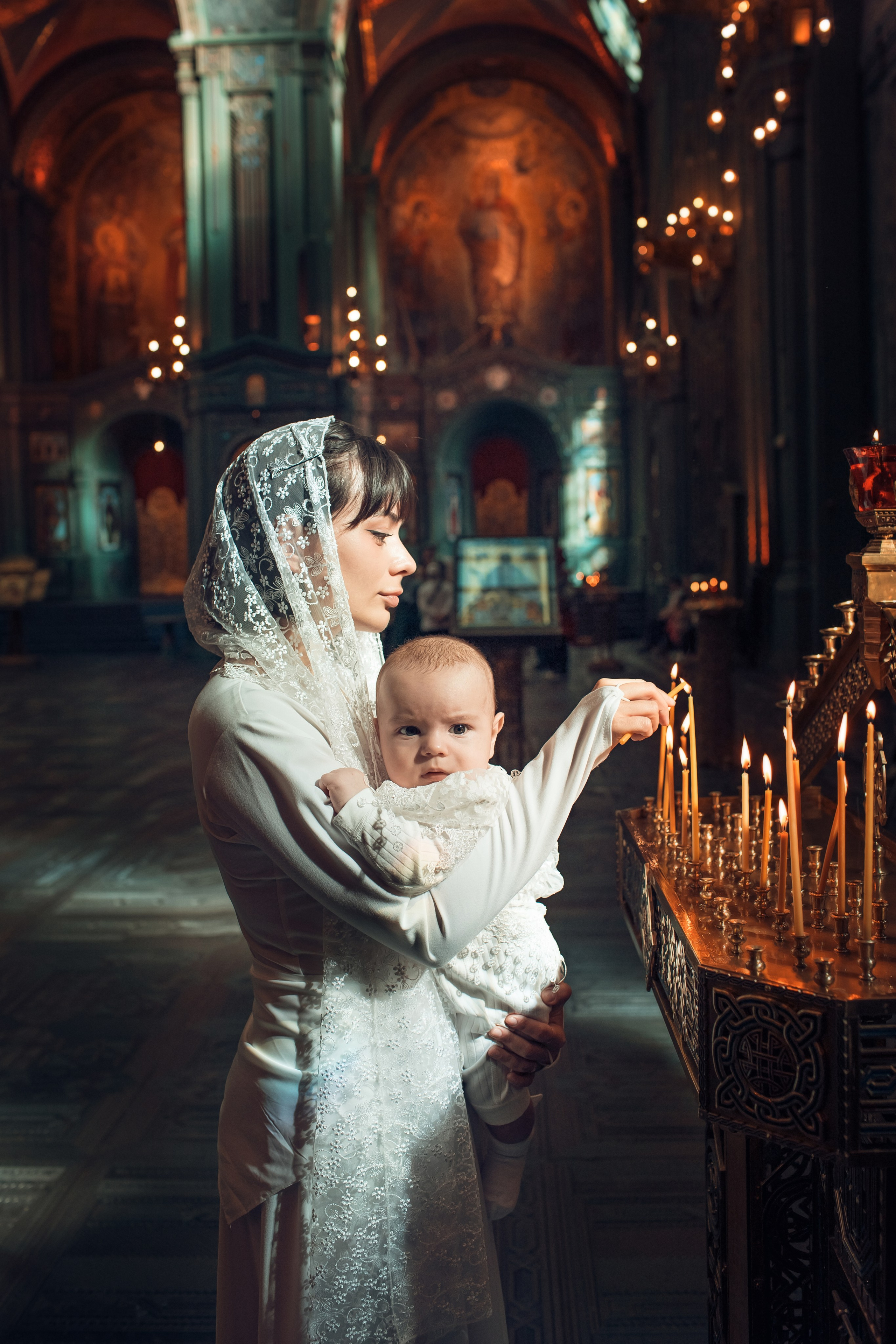 Крещение в Храме Вооруженных Сил России. Профессиональный фотограф в Москве и Мо Мария Шантарёва