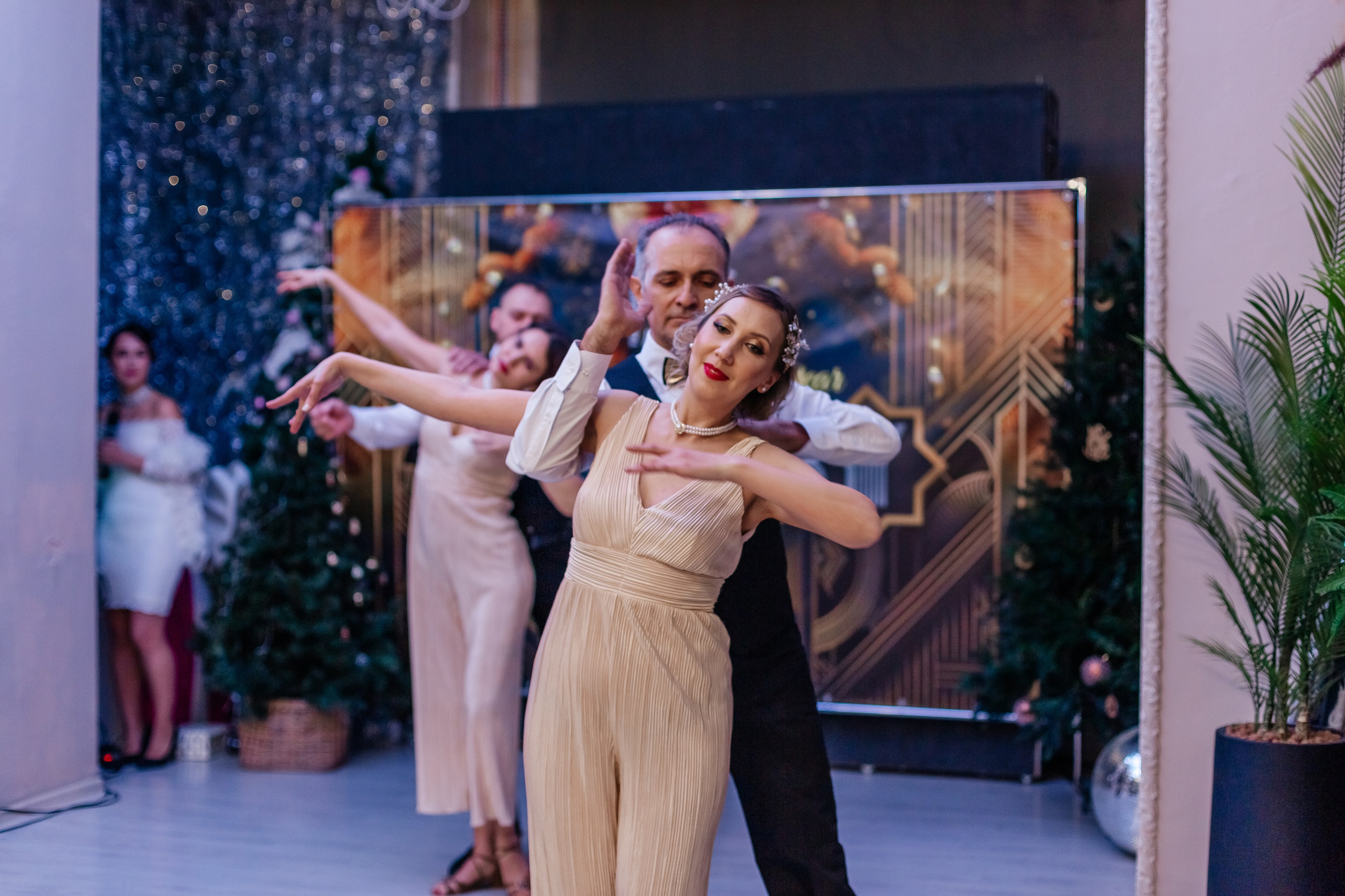 Новогодняя танцевальная хастл-вечеринка в стиле Гетсби. Фотограф Краснодар Марго Хелбен