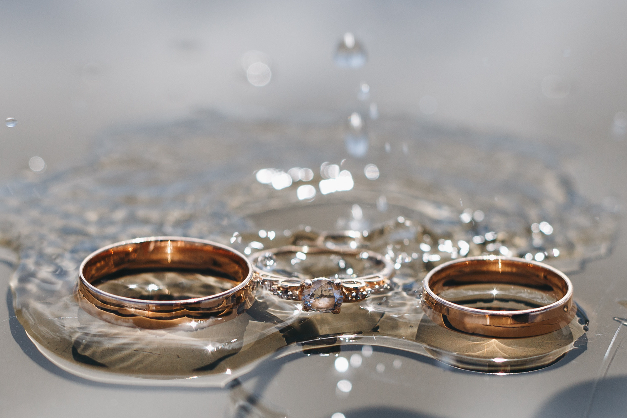 обручальные кольца крупным планом