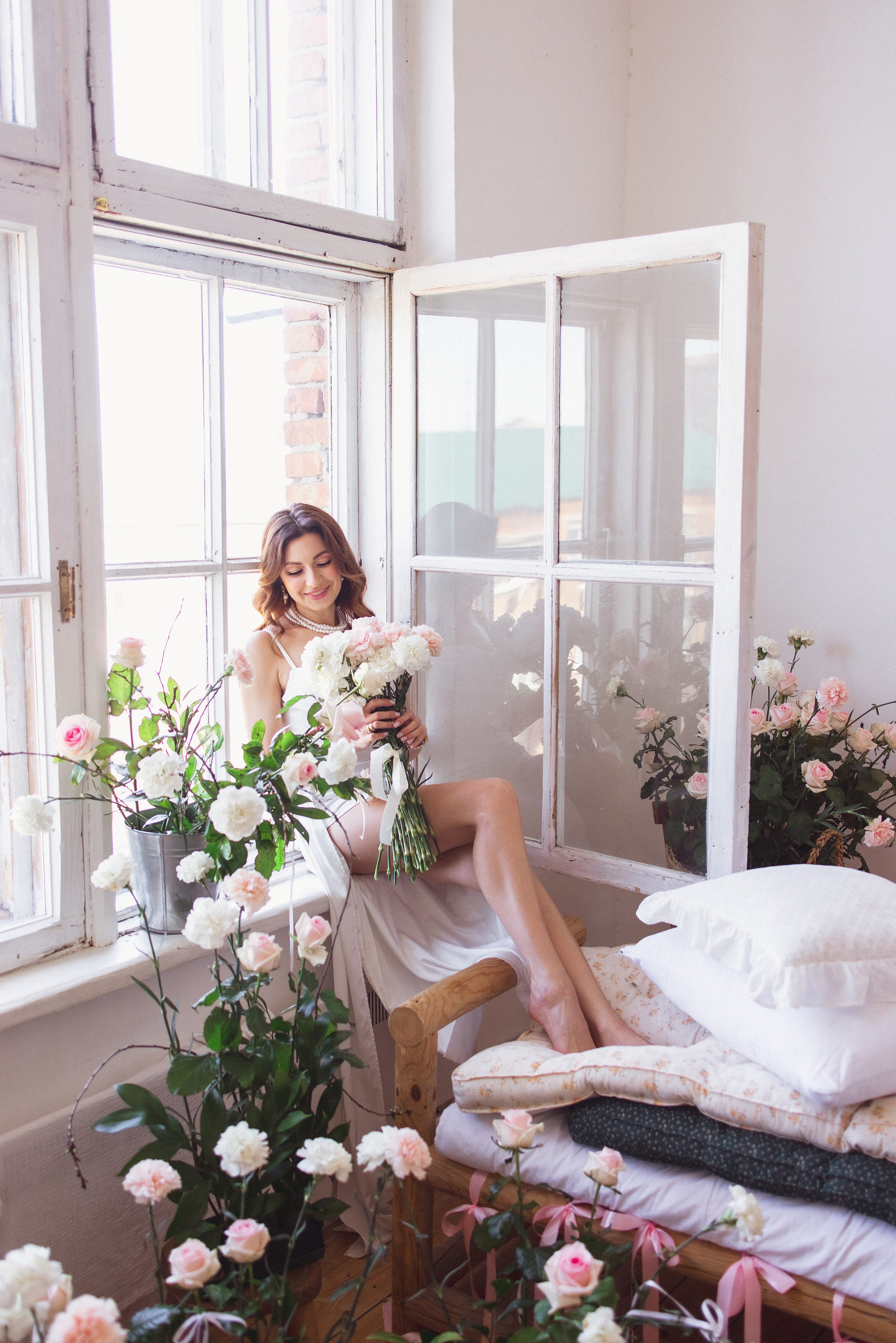 Фотосессия с живыми цветами в фотостудии г. Краснодар. Семейный и детский фотограф в Краснодаре Анна Трашкова