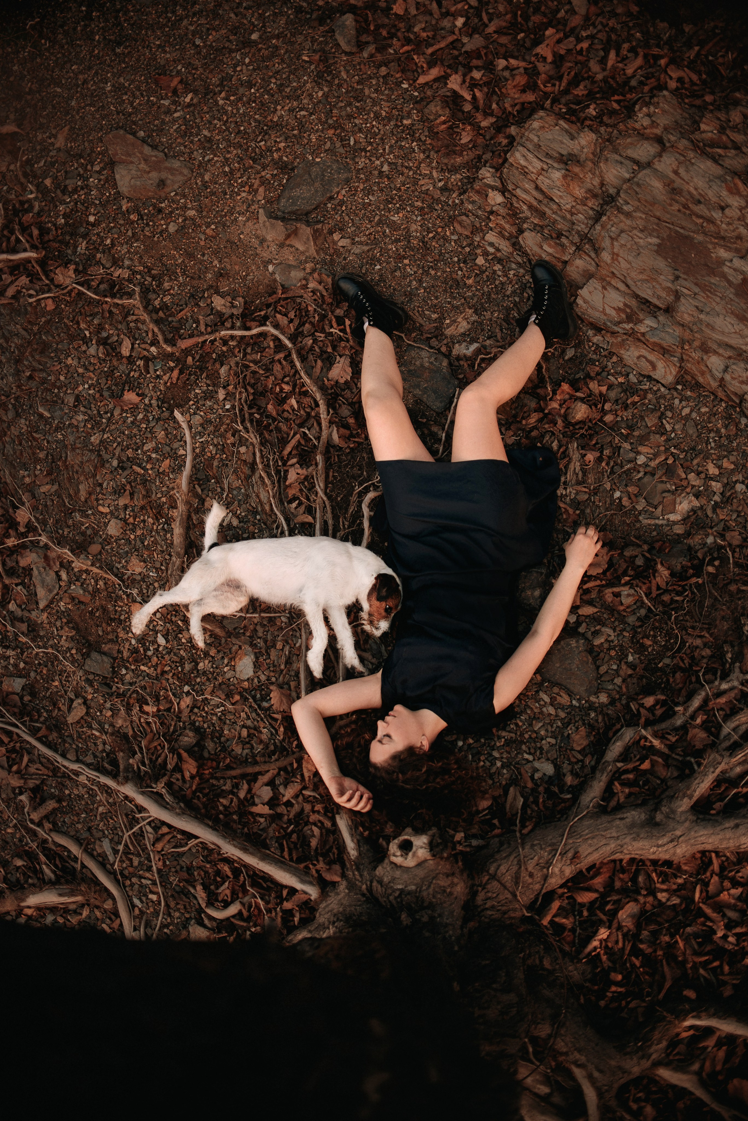 Прогулка: Ира и Гром весной. Портфолио