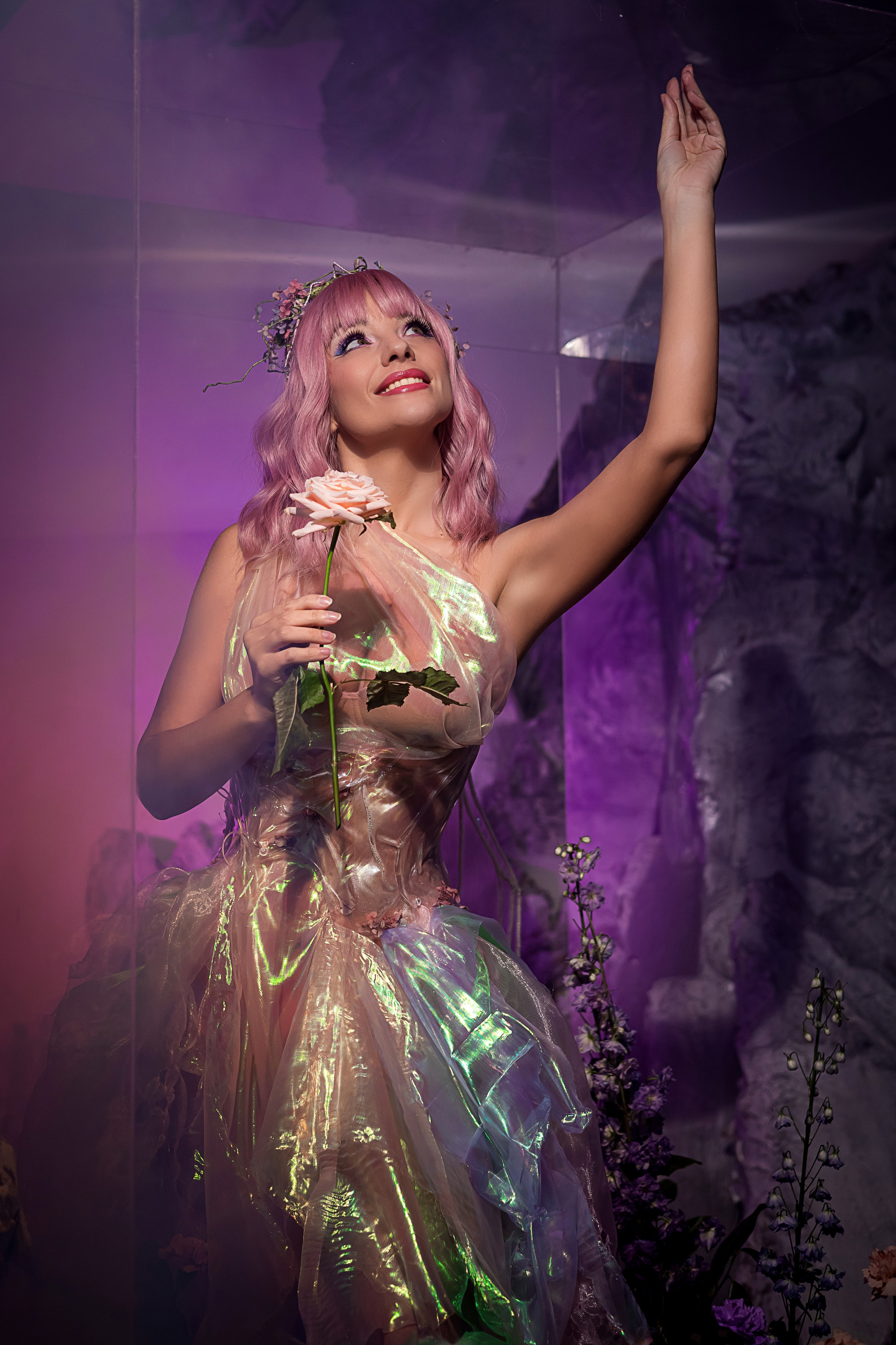 Сказочная фея. Фотосессия в студии с цветами. Портретный фотограф Панферова Регина г. Санкт-Петербург, г. Казань