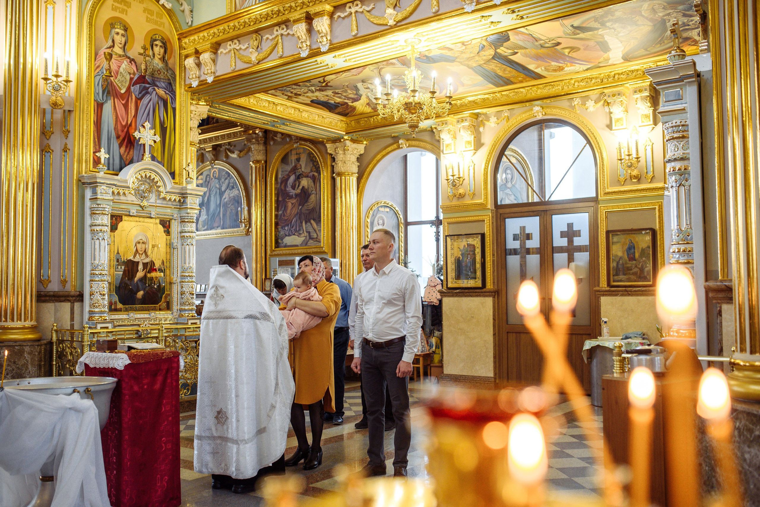 Крещение Насти. Церковь иконы Божией Матери. Большая Валяевка. Свадебный и семейный Фотограф в Пензе Татьяна Лапоногова