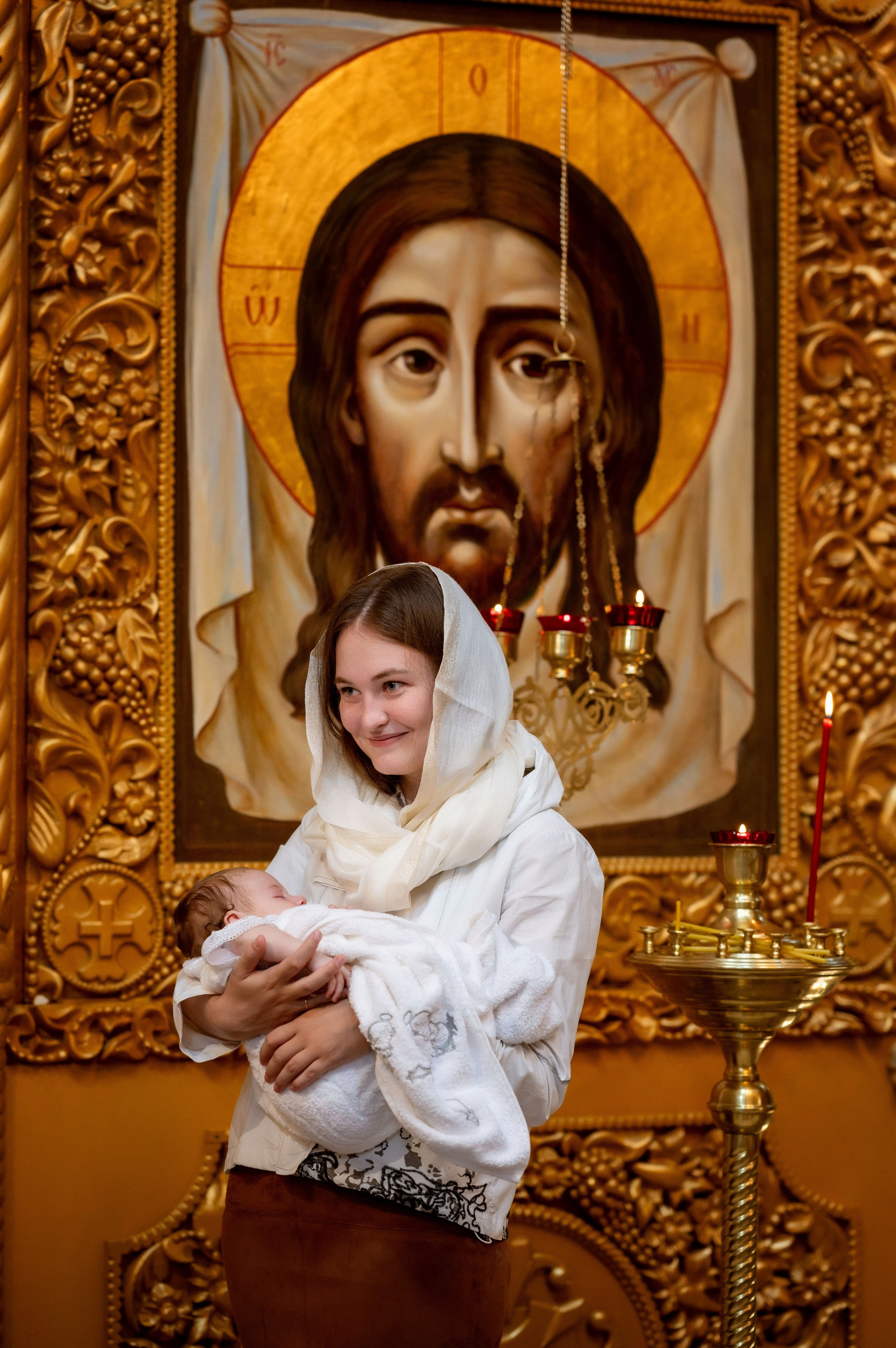 Крещение мл. Фотинии. Семейный фотограф в г. Воскресенск Наталия Молева