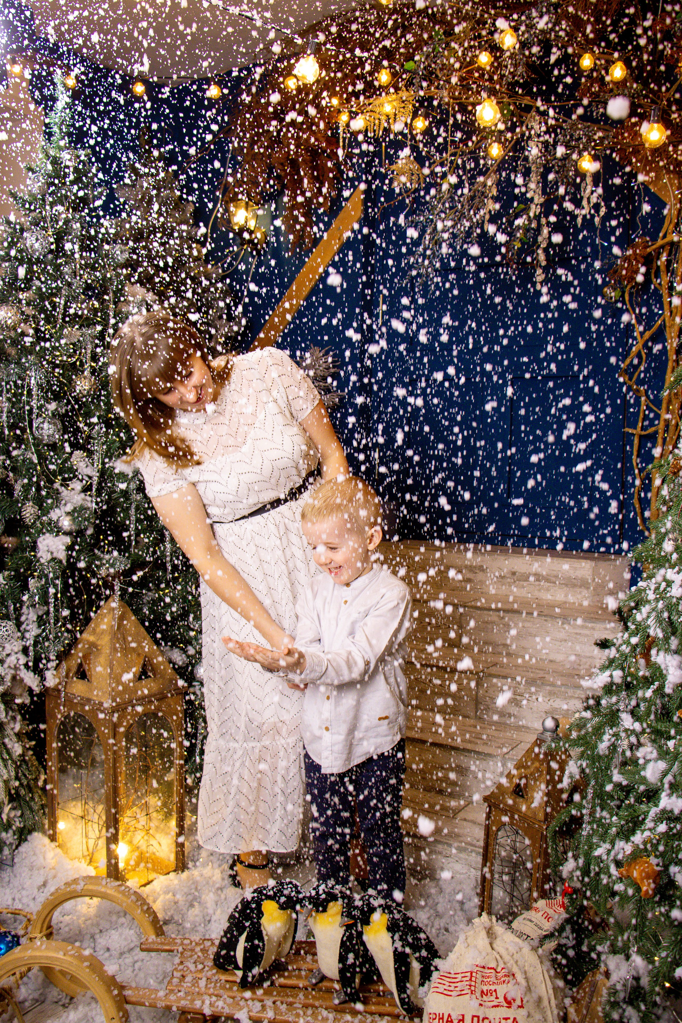 Новогодняя съёмка мама+сын. Фотограф Татьяна Матрос