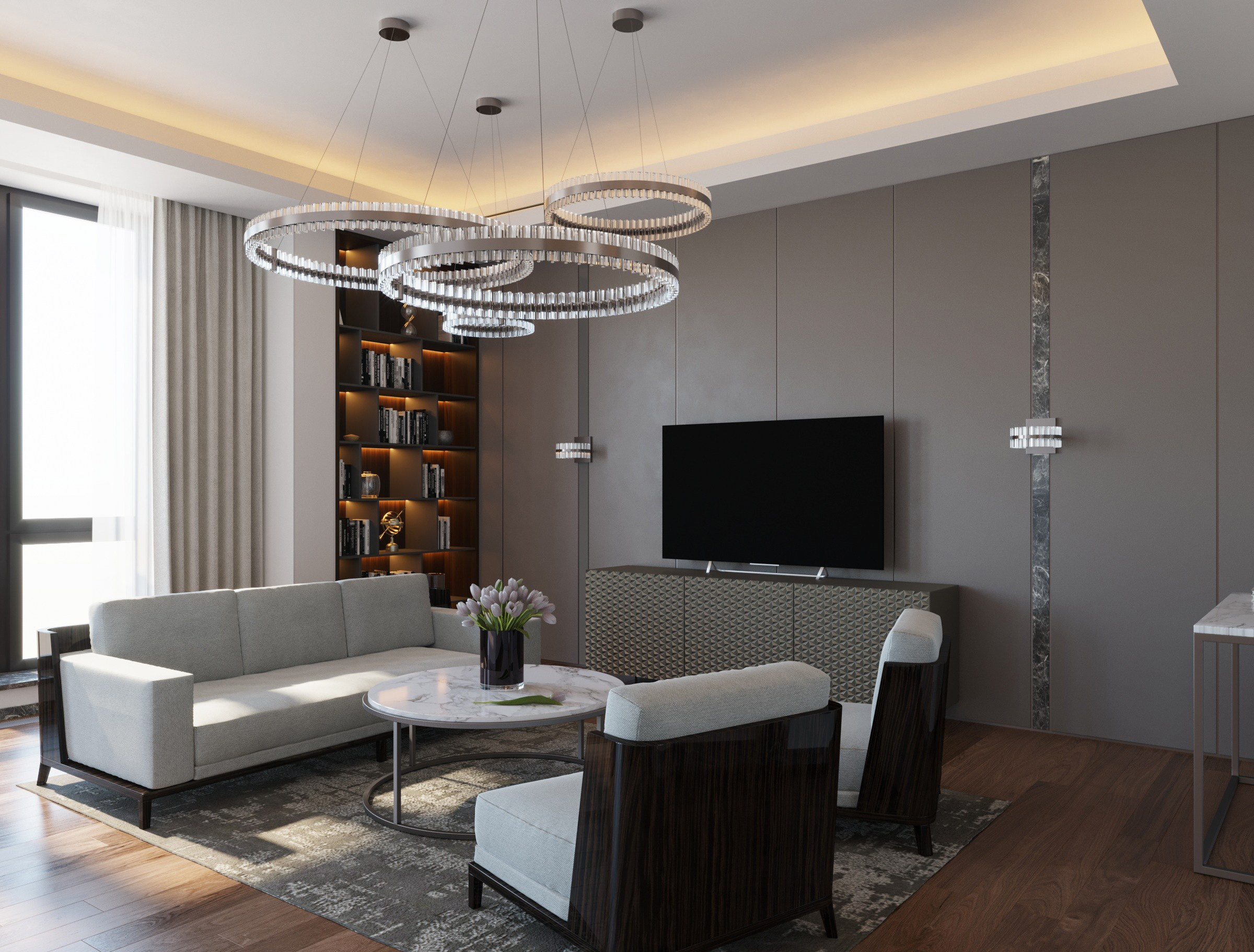 Квартира 138 кв. м. Москва, Ж.К. «Redside». Антон Пичкур — архитектор