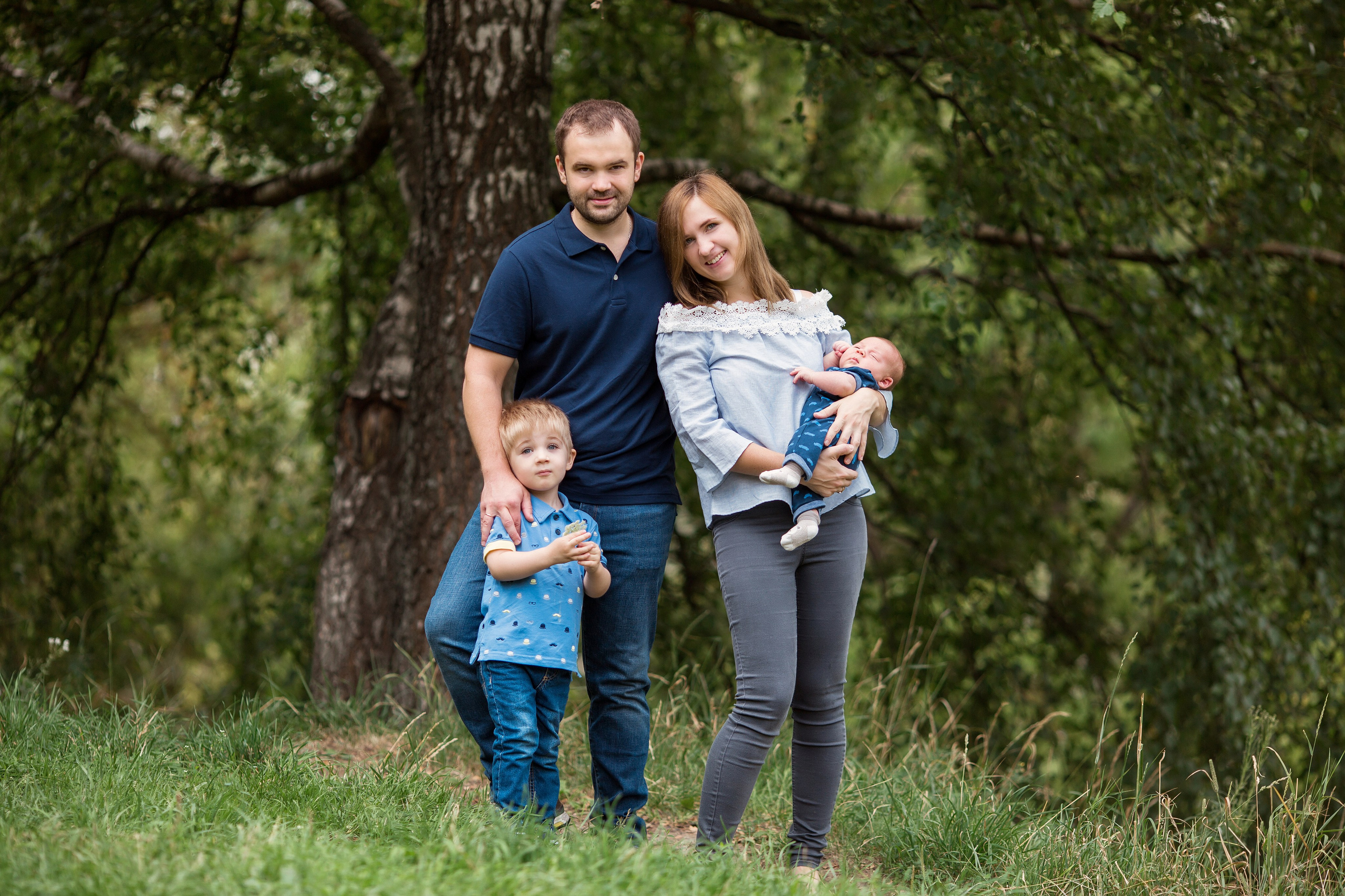 Евгения и семья. Фотограф на Крещение, семейный фотограф в Москве