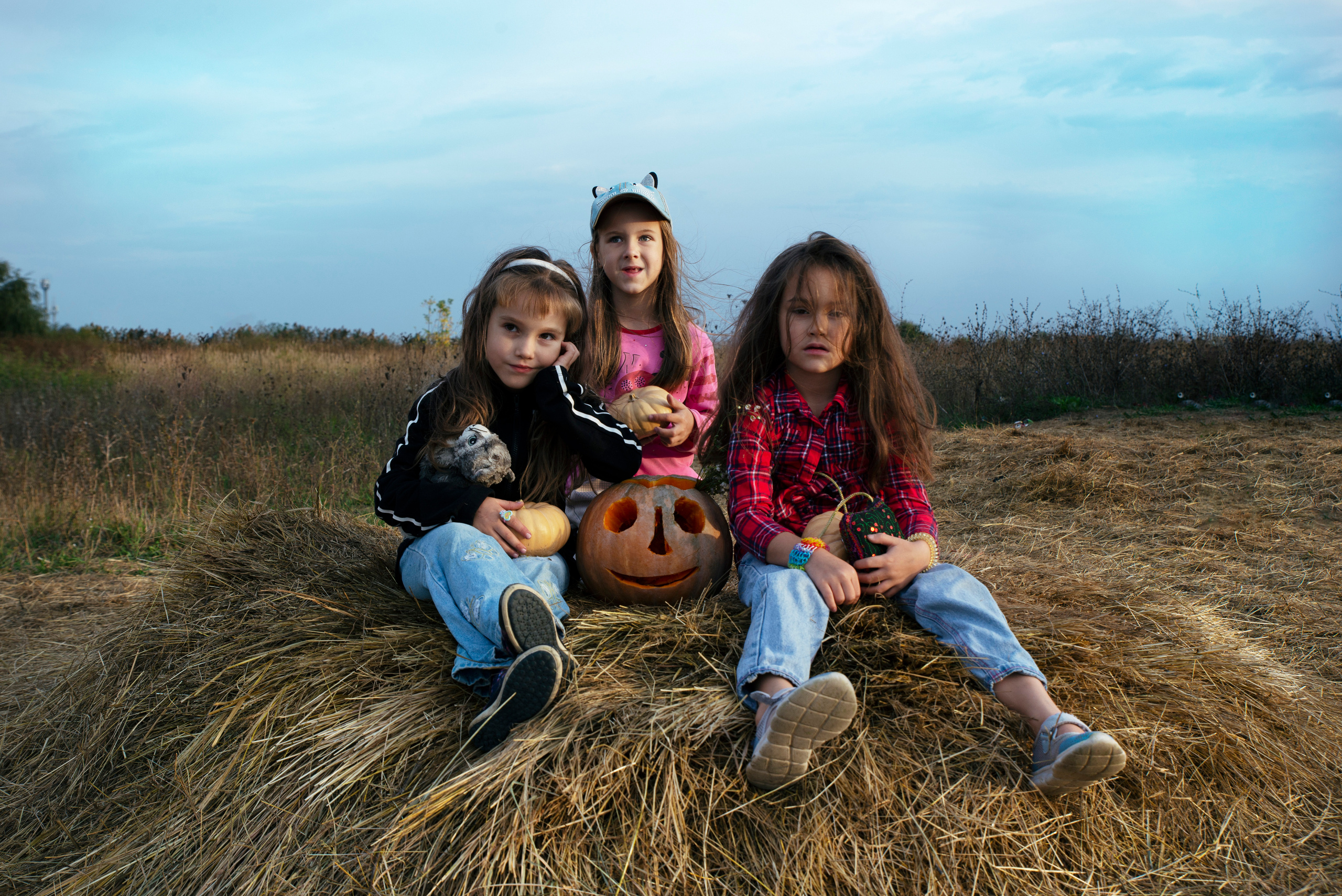 Дети и тыква. Портретный фотограф Краснодар. Ирина Чурюкина