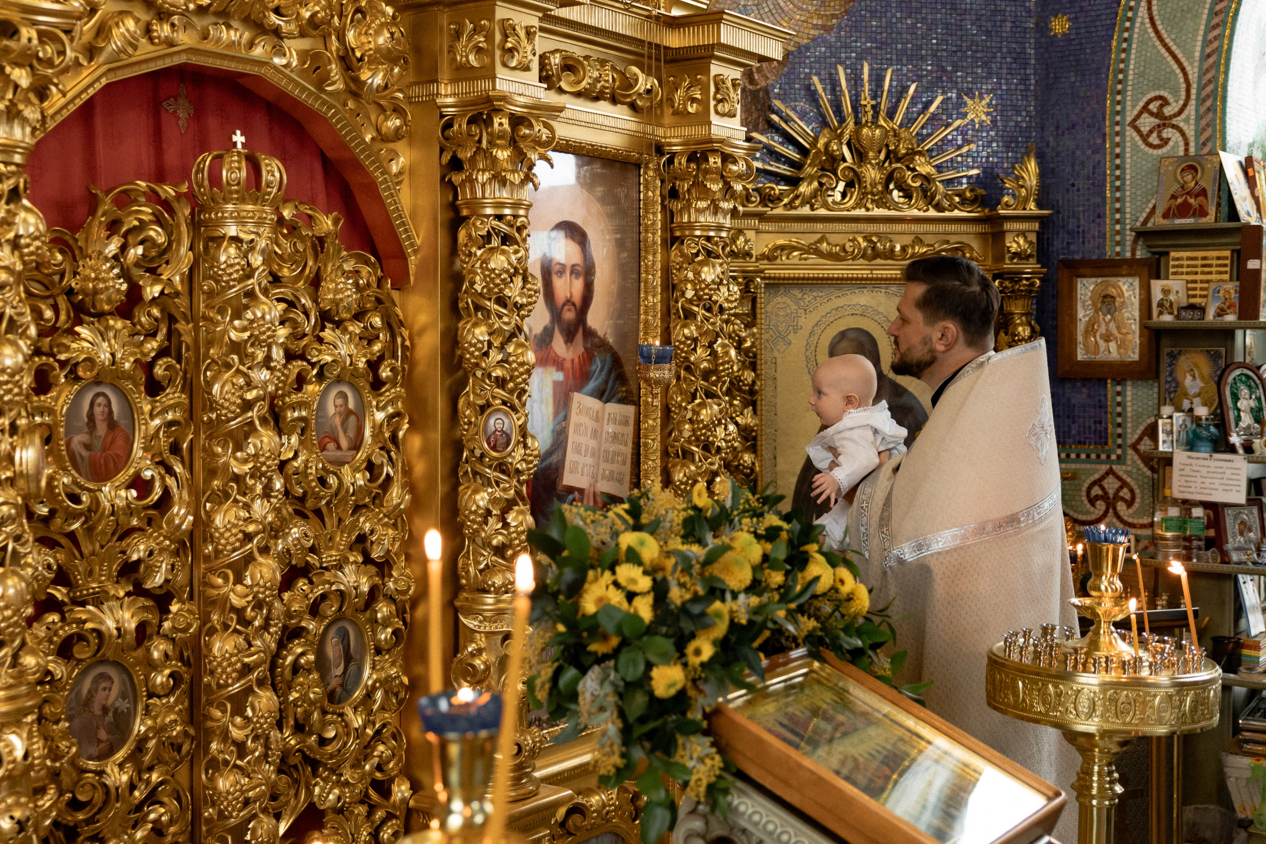 Крещение Ивана в часовне Серафима Саровского