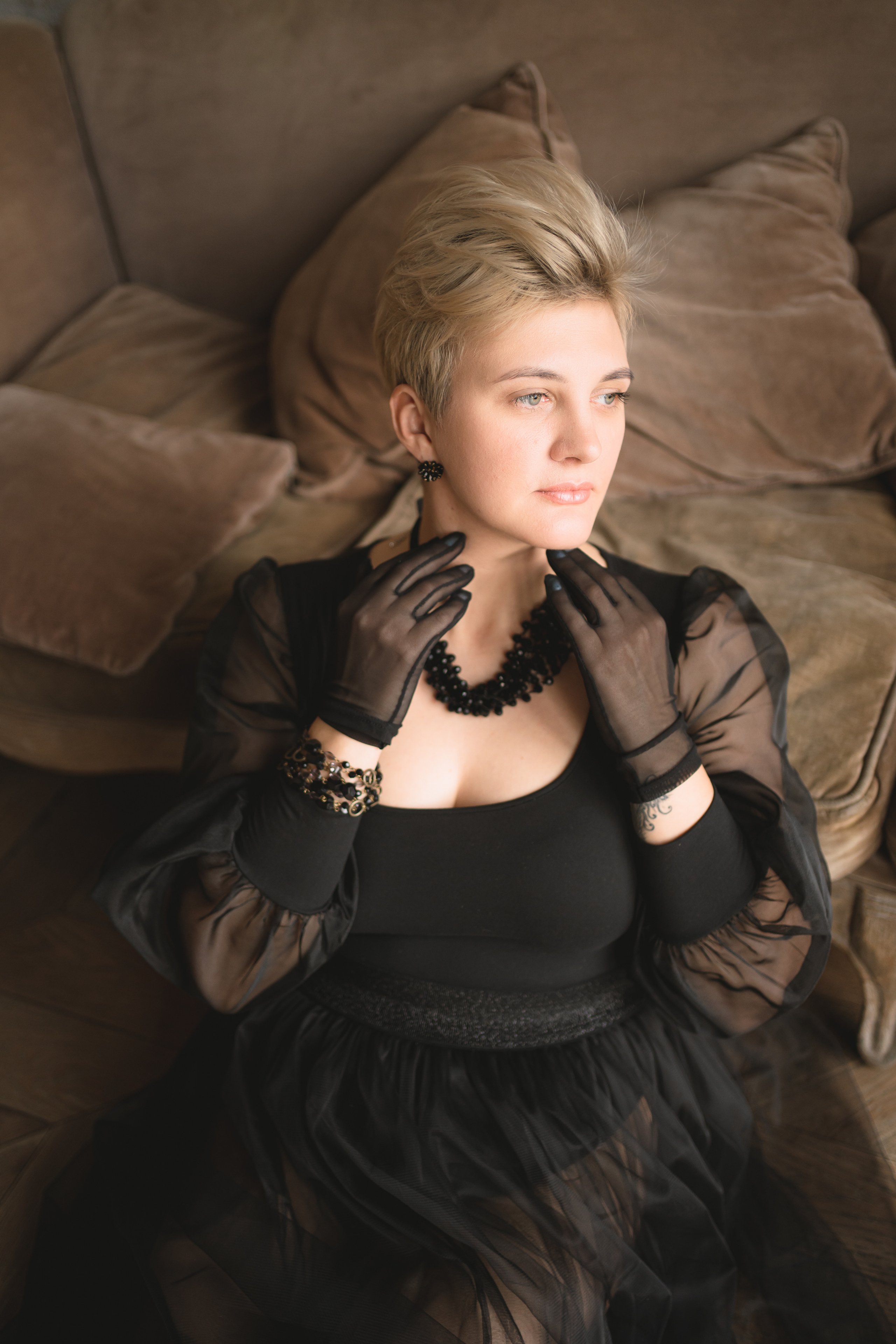 Настя (будуарная съемка в студии). Женский, мужской портрет, семейные съемки в Москве. Контент съемка