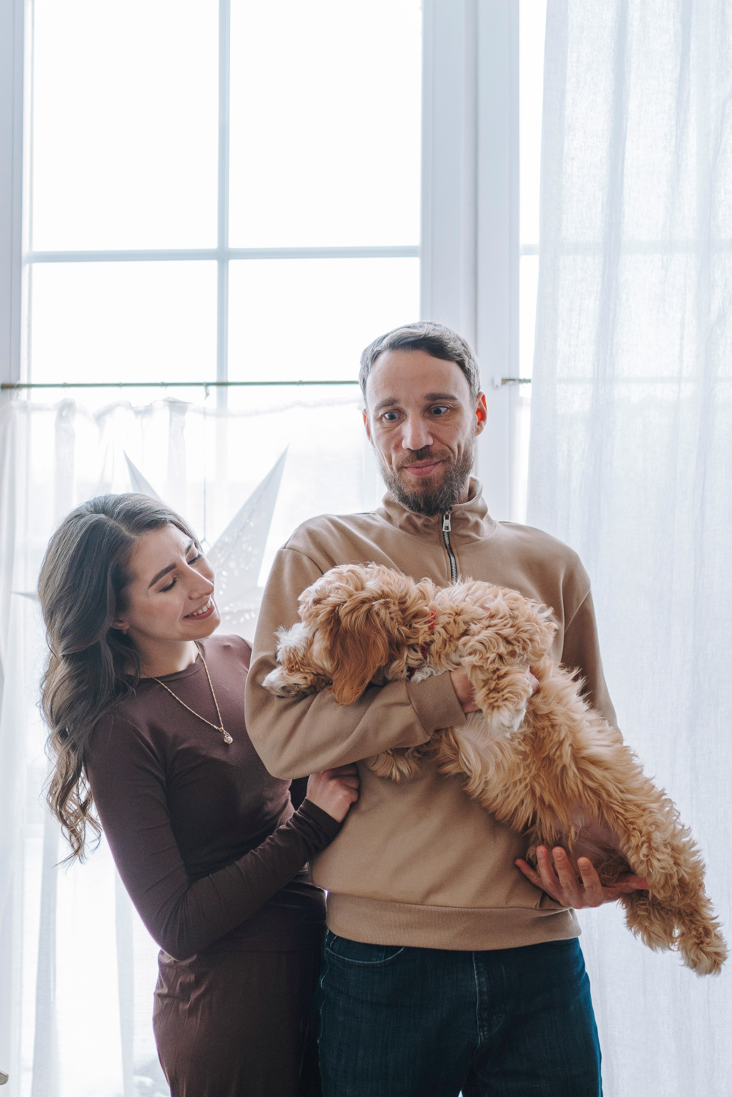 Мёрфи, Таня и Антон. Фотограф анималист в Спб недорого Олеся Майорова