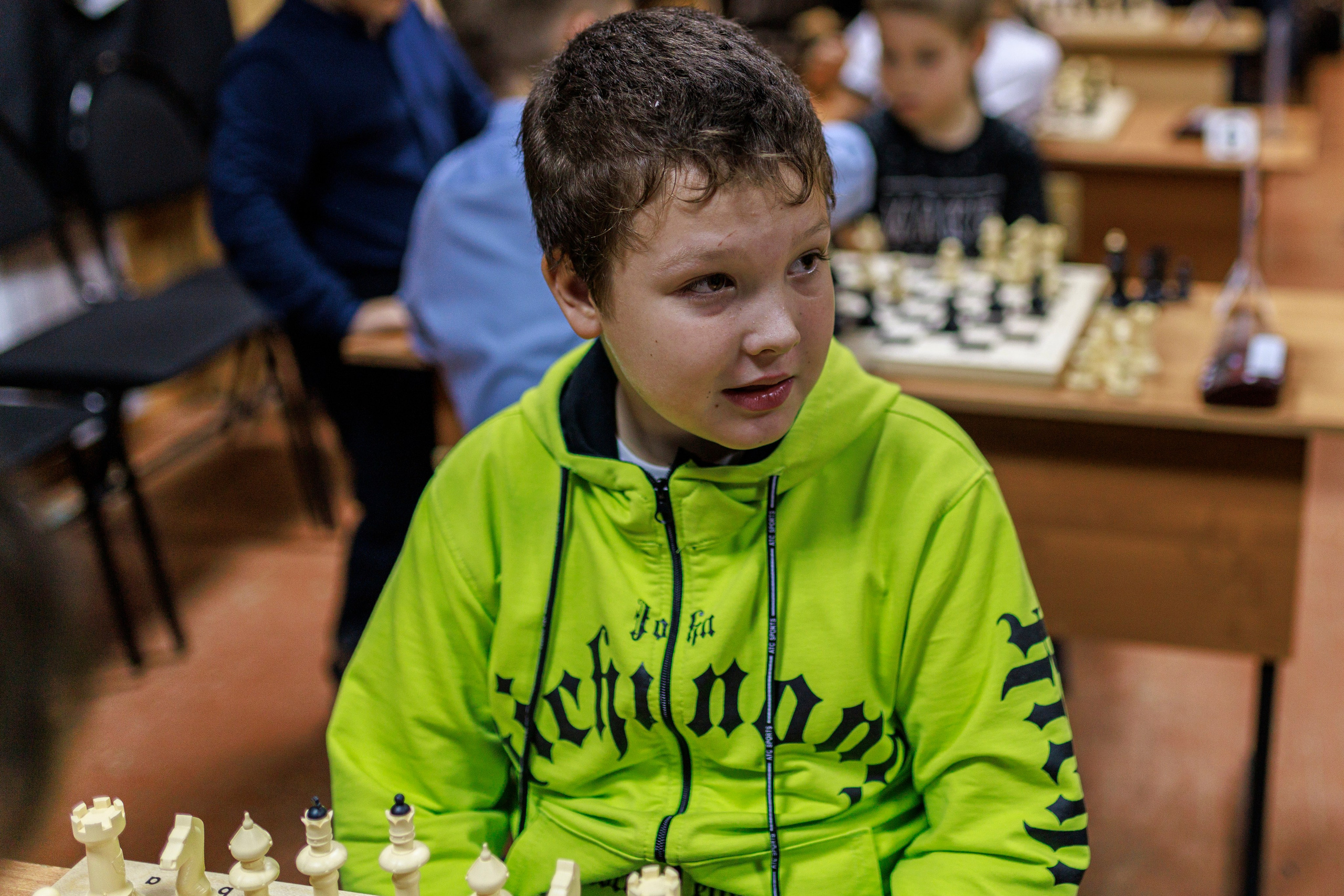 Репортажная сьёмка игры в шахматы в детском доме. Семейный и детский фотограф в Рязани Васюгова Мария