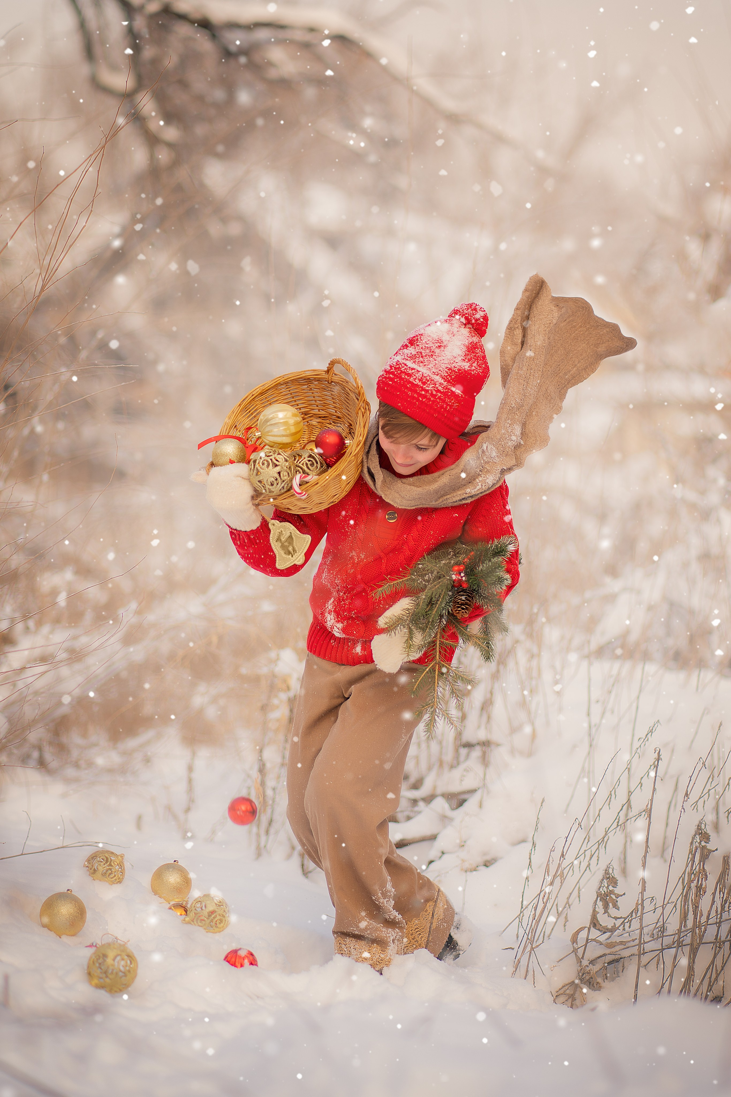 Детские новогодние и рождественские фотоистории. Детский и семейный фотограф в Москве и Подмосковье Настя Наумова