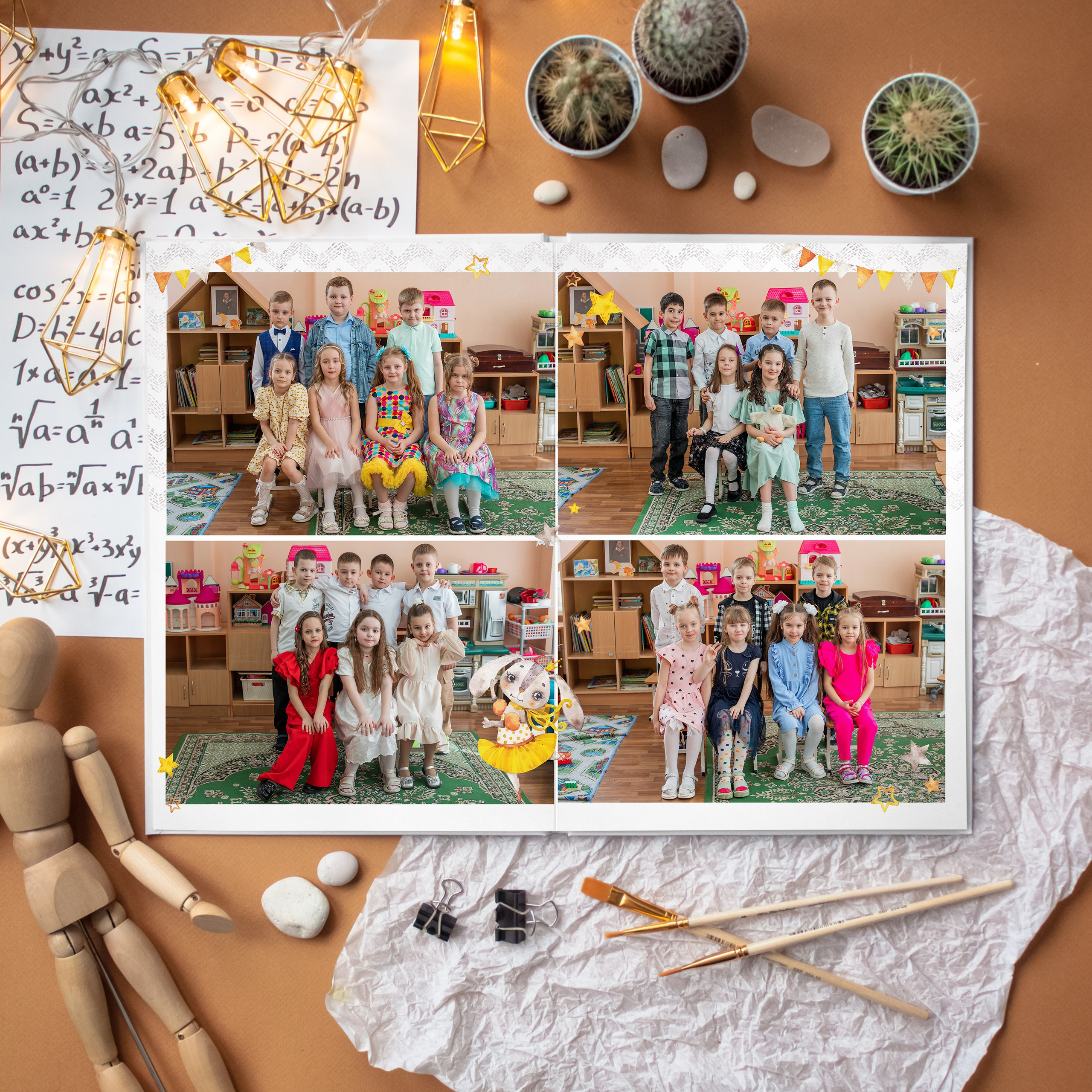 Детские садики (5 разворотов) ЗАЙЧАТА. ФОТОГРАФ ВЫПУСКНЫХ АЛЬБОМОВ в Краснодаре Ворчик Татьяна