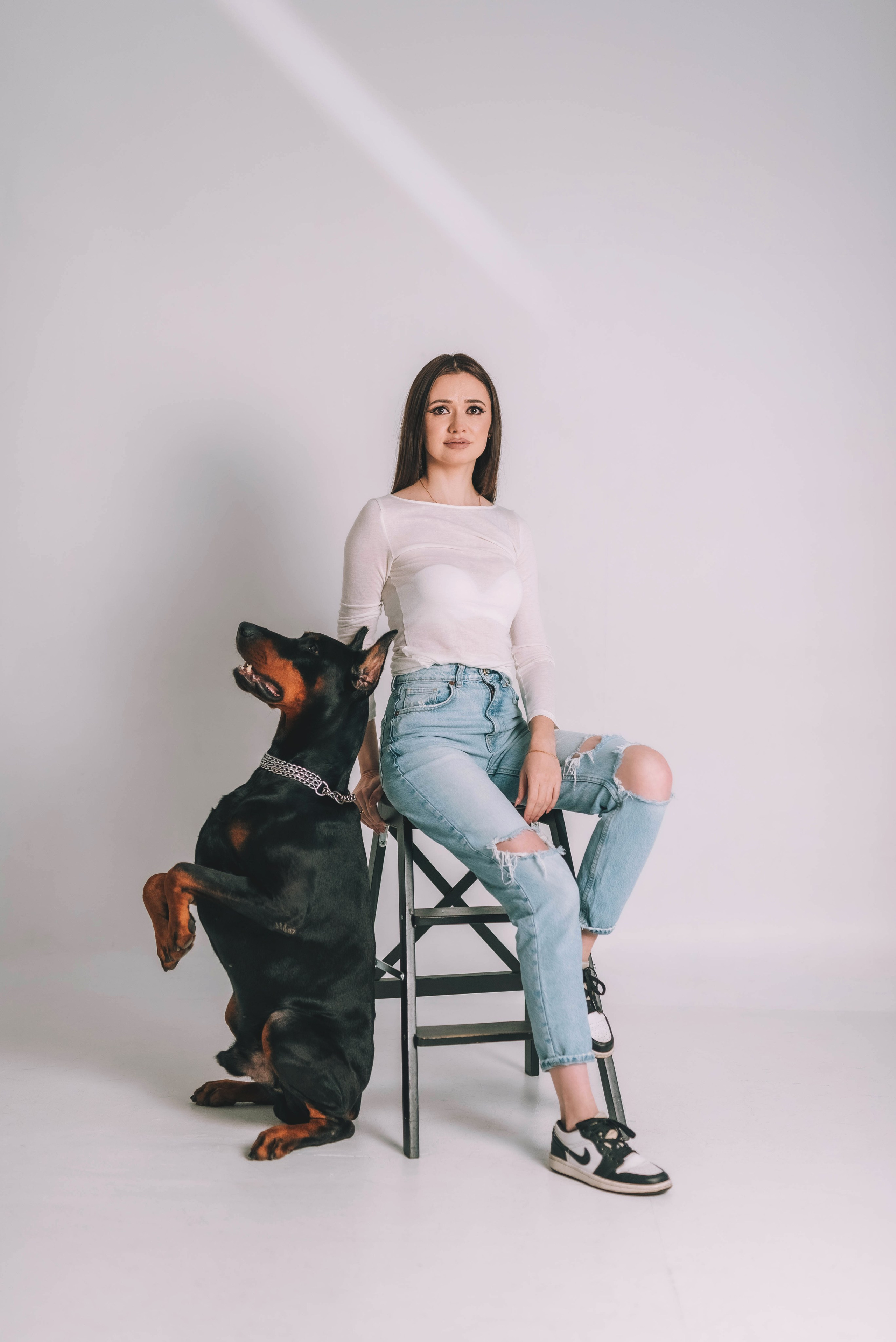 Фотосессия с доберманом. Семейный, детский фотограф в Воронеже Анна Никитина