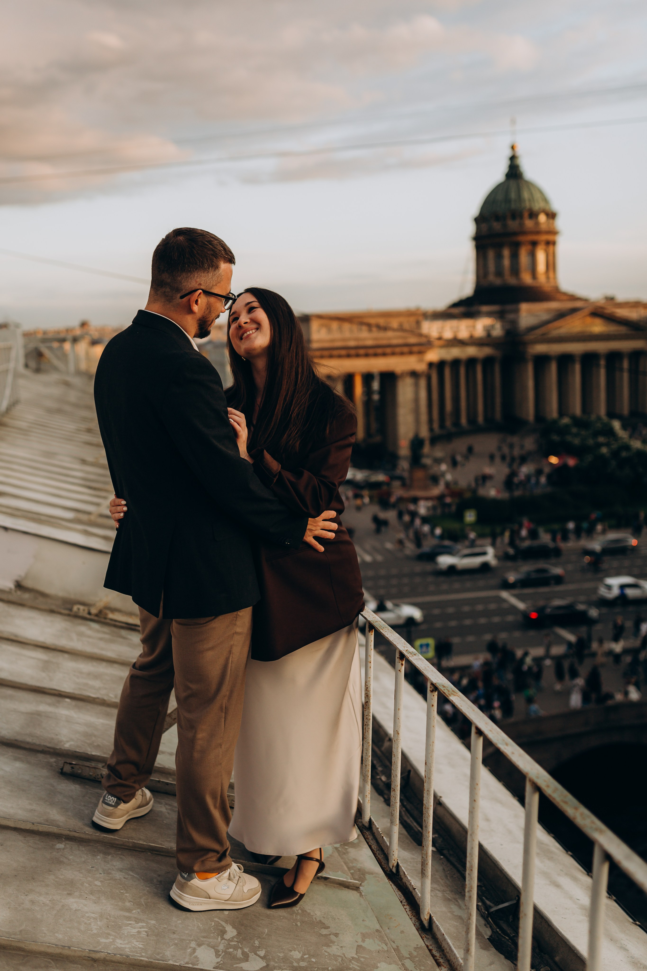 LoveStory на крышах Питера. Фотограф Санкт-Петербург Князева Елизавета