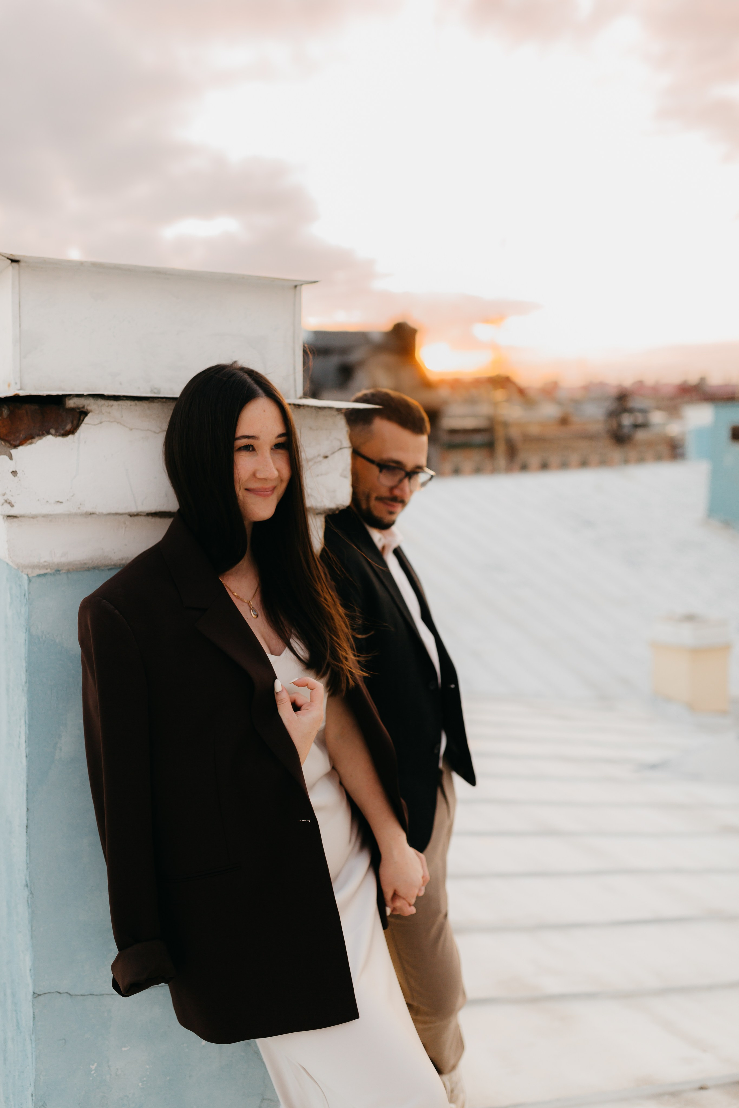 LoveStory на крышах Питера. Фотограф Санкт-Петербург Князева Елизавета