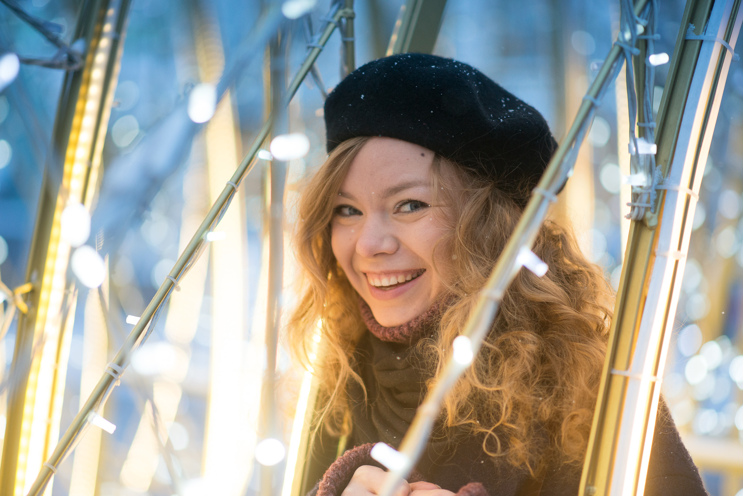 Зимняя прогулка с актрисой Анастасией Знаменщиковой. Портретный фотограф в Москве Алексей Михайлов