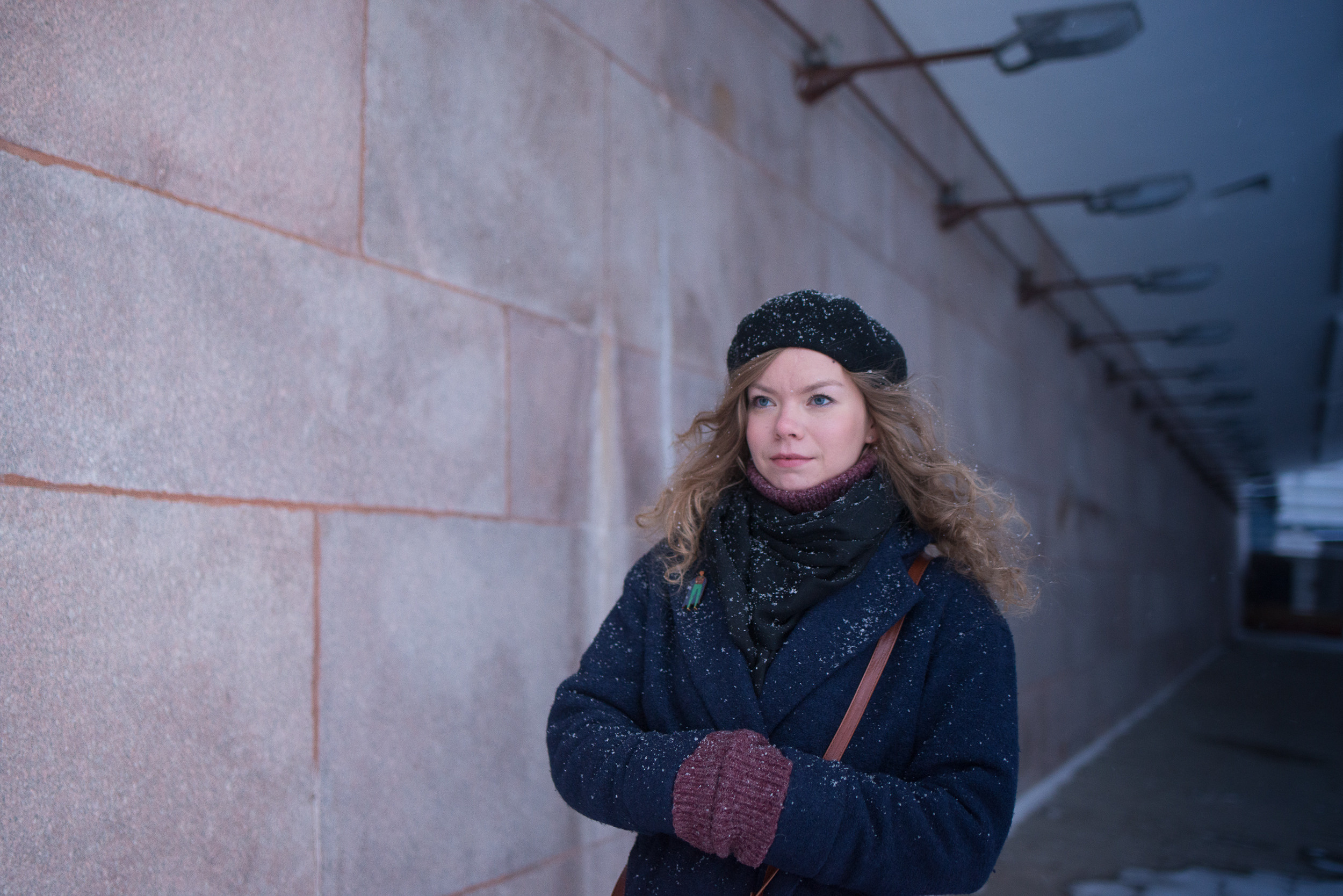 Зимняя прогулка с актрисой Анастасией Знаменщиковой. Портретный фотограф в Москве Алексей Михайлов