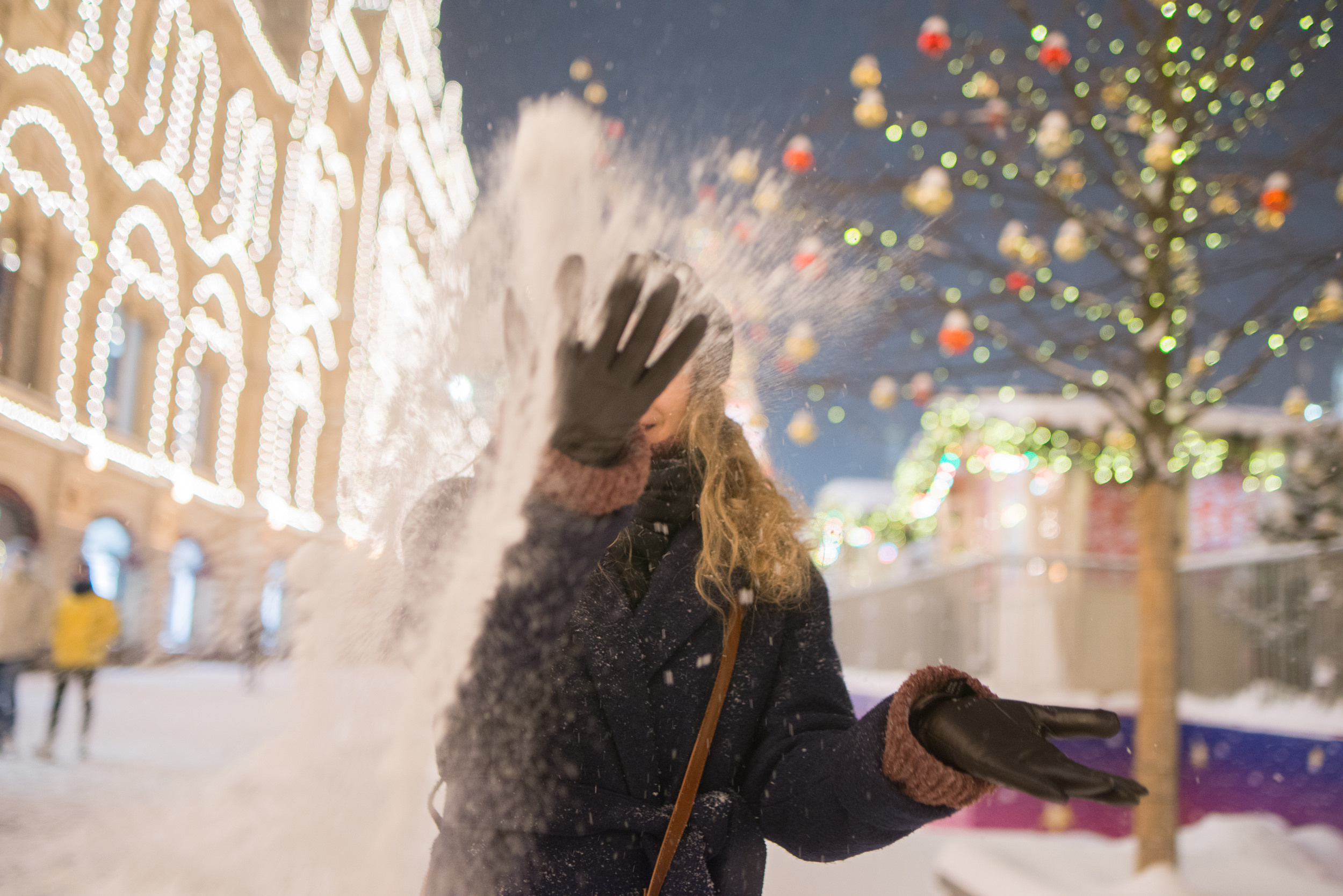 Зимняя прогулка с актрисой Анастасией Знаменщиковой. Портретный фотограф в Москве Алексей Михайлов