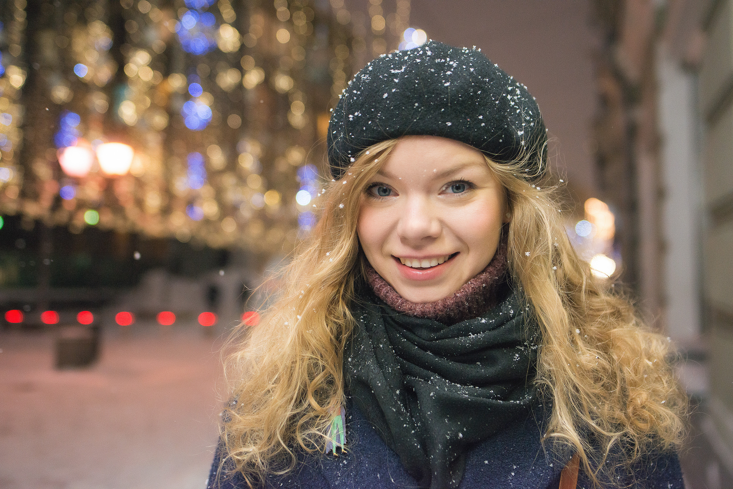 Зимняя прогулка с актрисой Анастасией Знаменщиковой. Портретный фотограф в Москве Алексей Михайлов