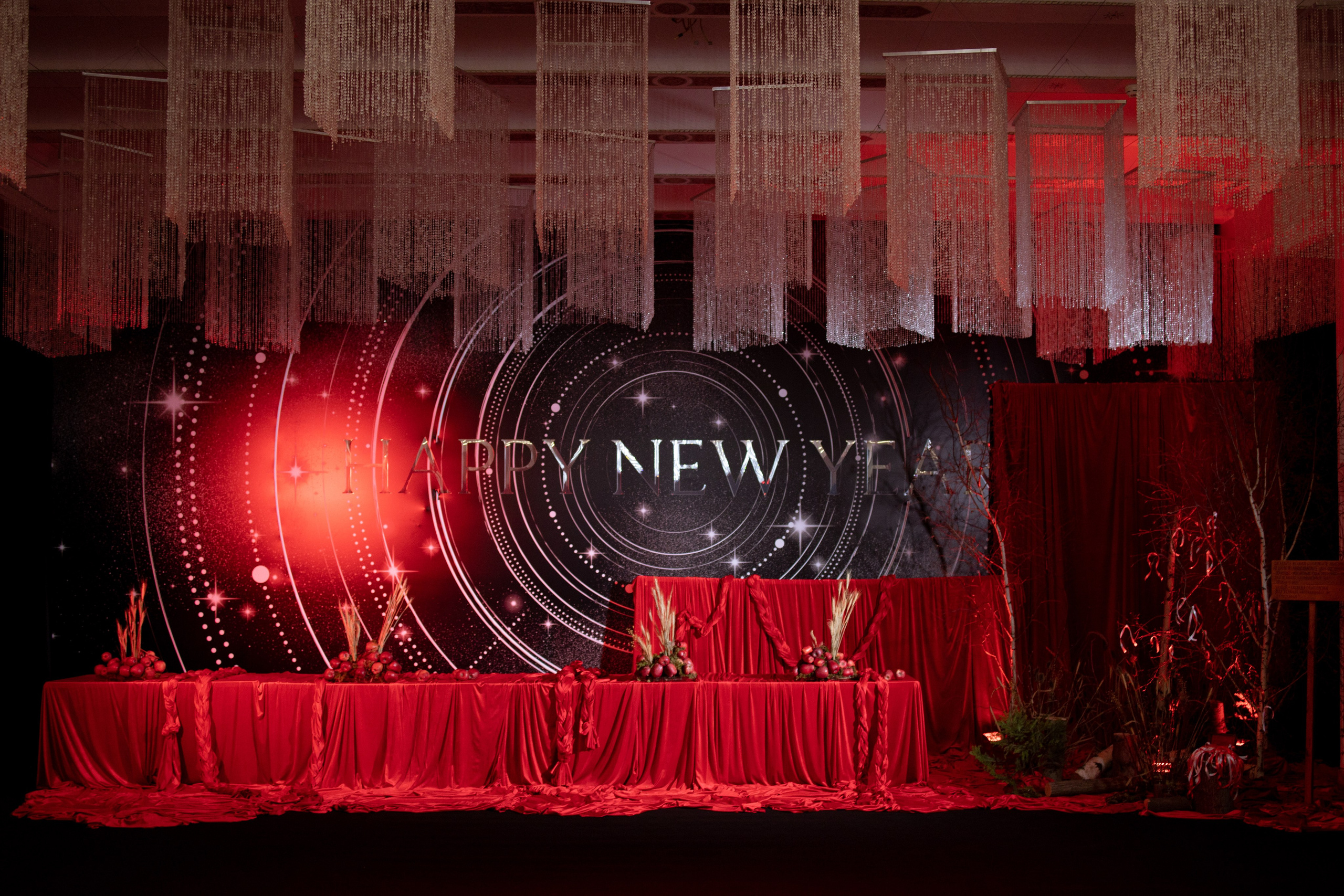 Новогодний корпоратив в фольклорном стиле. Особняк Лемана. Оформление свадеб, декор свадеб Вера Маркова, Москва