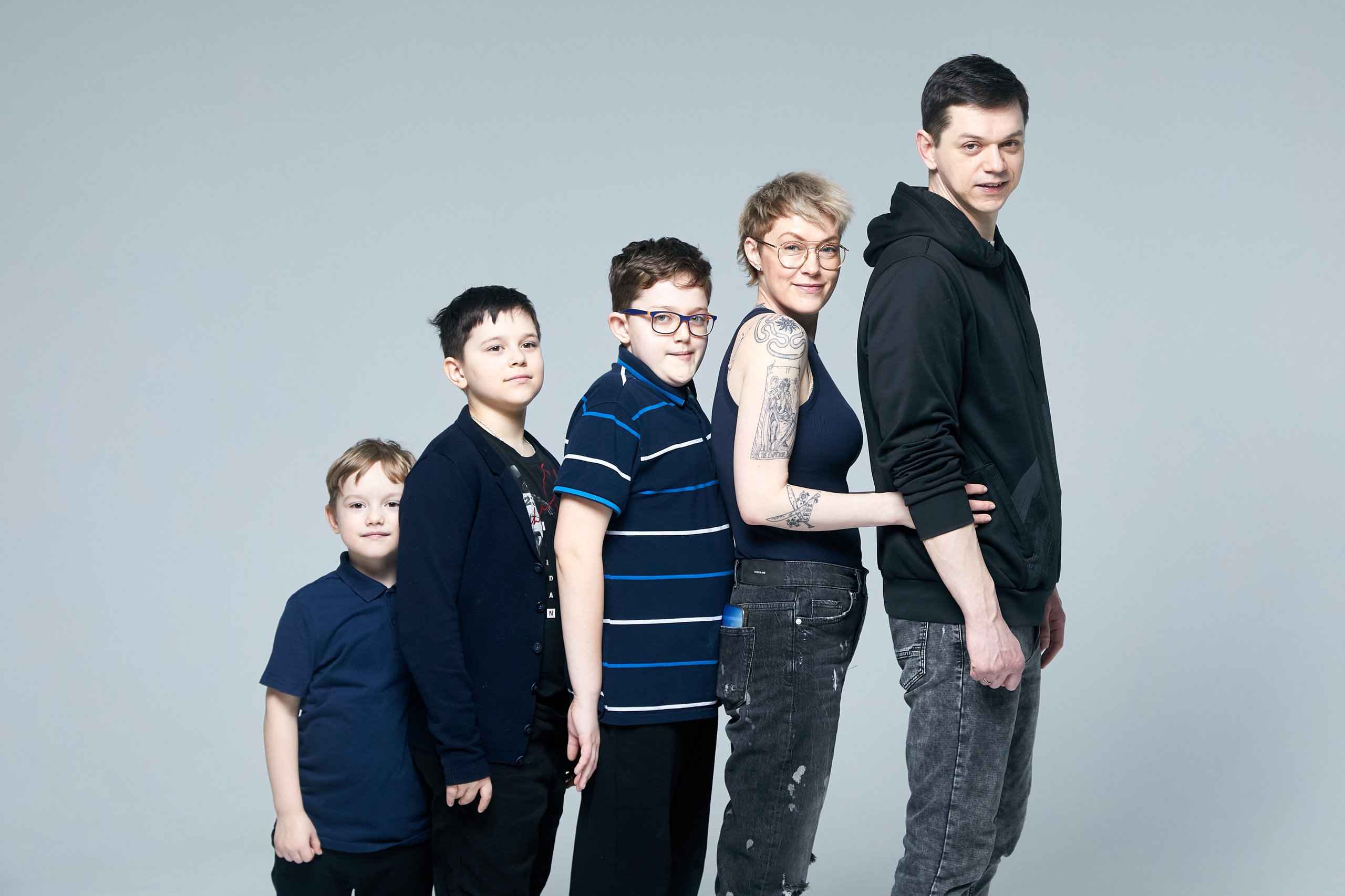Портрет семьи в студии. Фотограф Михаил Коган — Москва 89267284460