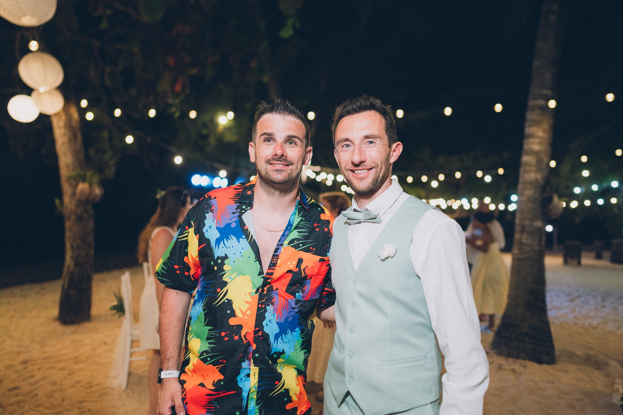 Sunset Beach Wedding with Guests in Koh Samui